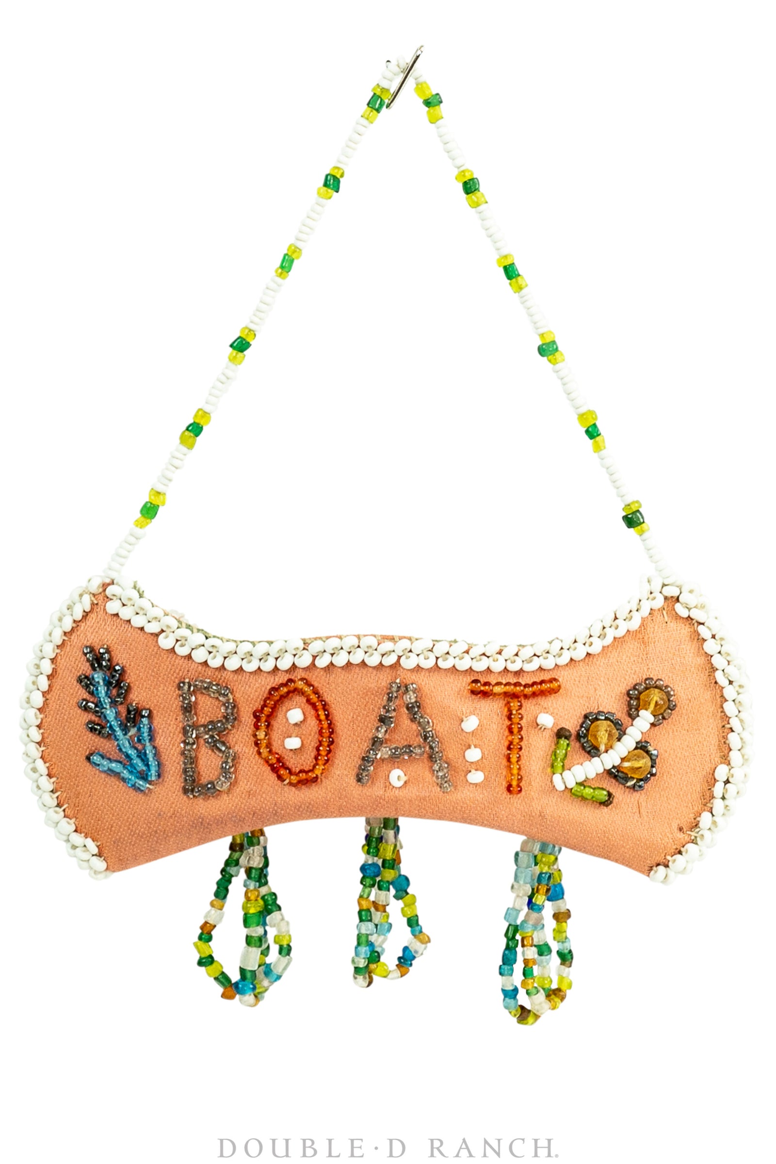 Whimsey, Beaded, Canoe, "Boat", Tassels, Vintage
