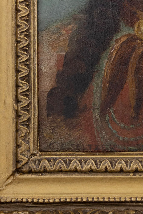 Art, Portrait, Oil, Native American, O.C. Seltzer, Antique, Early 20th Century, 1194