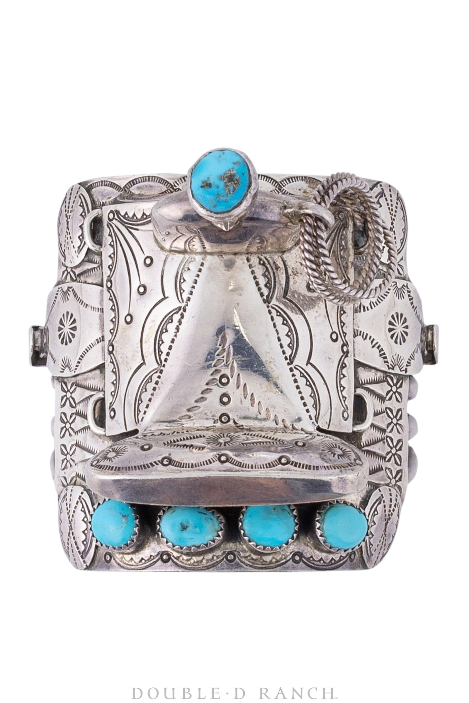 Cuff, Novelty, Saddle, Turquoise, Hallmarked, Vintage, 3048