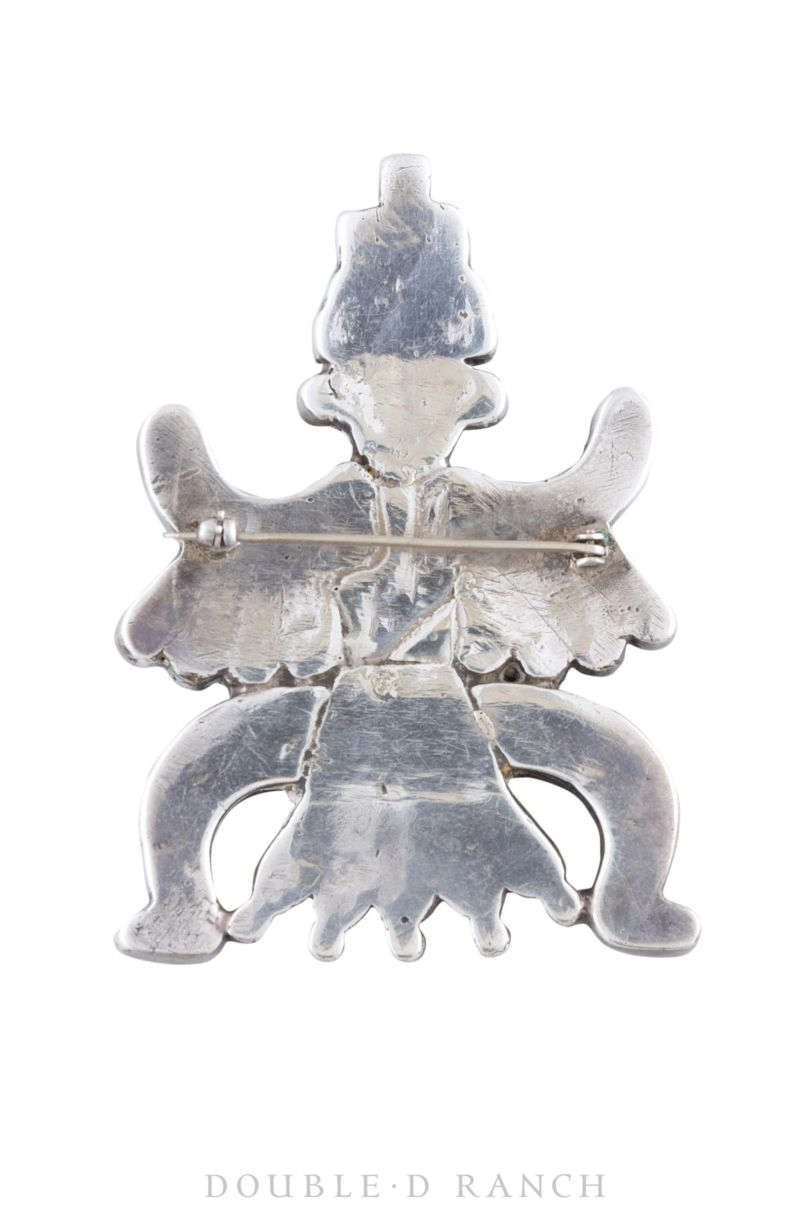 Pin, Inlay, Zuni Knifewing, Turquoise & Abalone, Old Pawn, Early, 798