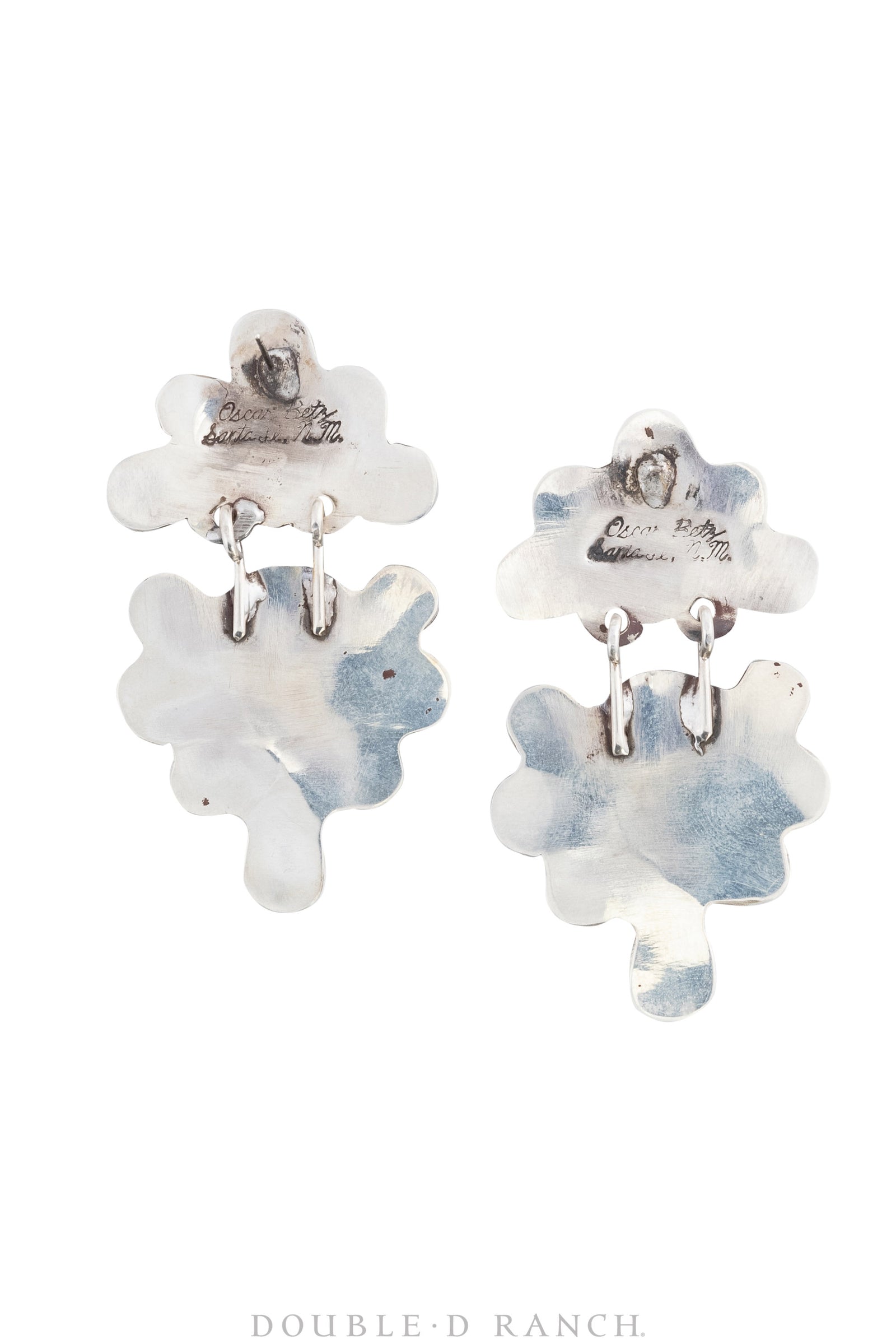 Earrings, Oscar Betz, Triangle, Turquoise, Hallmark, 585T1