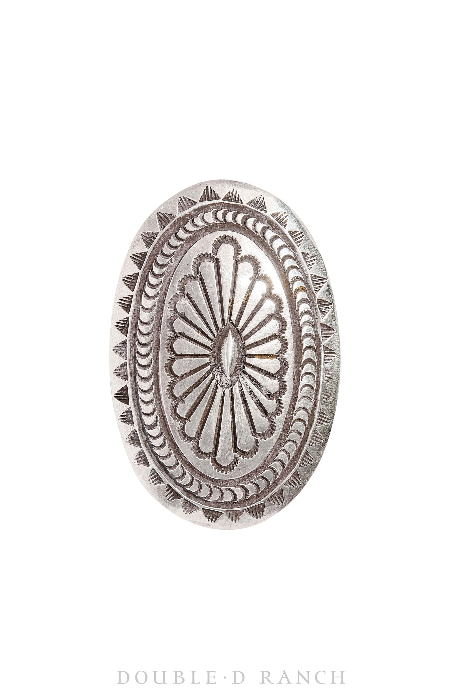 Ring, Concho, Sterling Silver, Stampwork, Artisan, Contemporary, 1073
