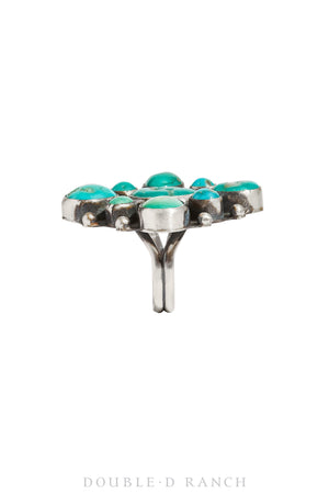 Ring, Cluster, Turquoise, Contemporary, 1119