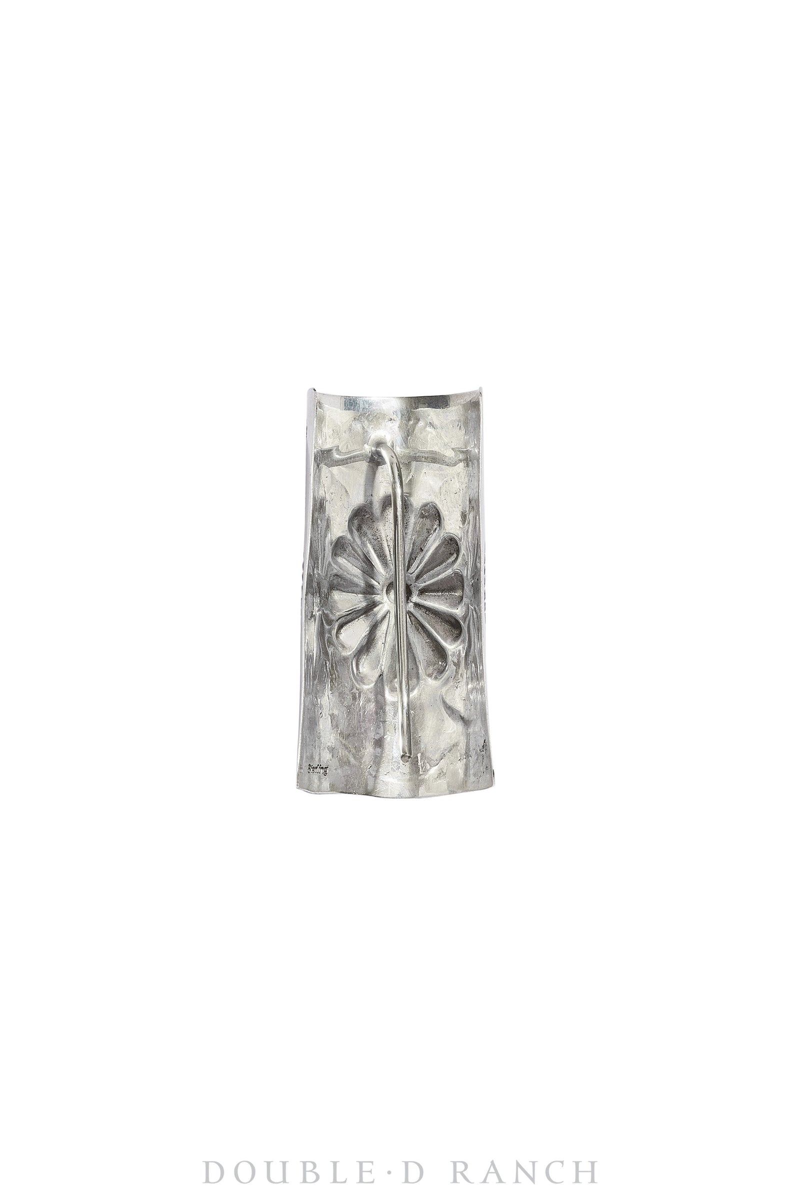 Hair Accessory, Ponytail Slide, Sterling Silver, Repousse, Hallmark, Contemporary, 697