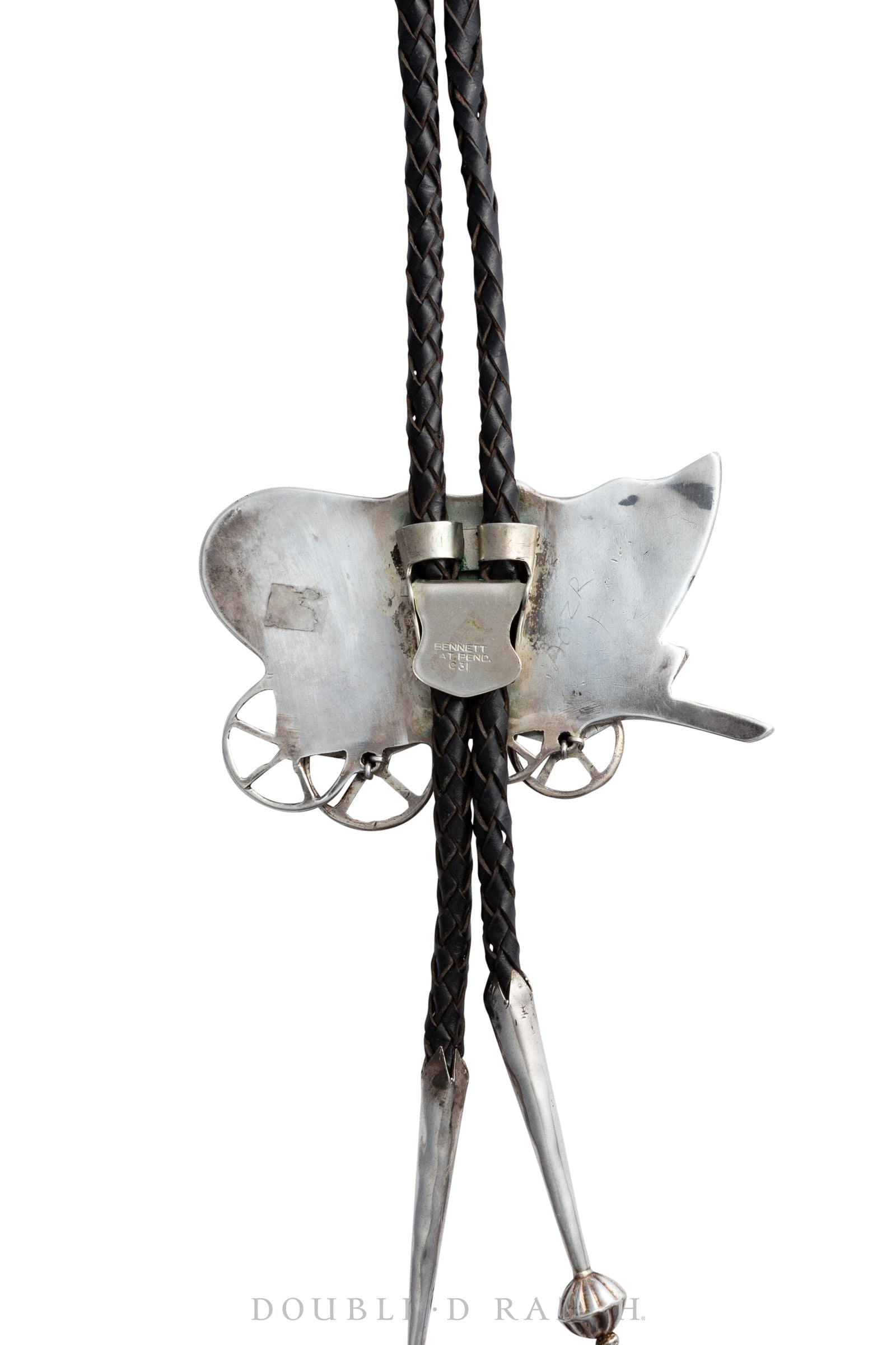 Belt & Bolo Set, Inlay, Conestoga Wagon, Lincoln Zunie, Hallmark, Vintage ‘50s, 1739