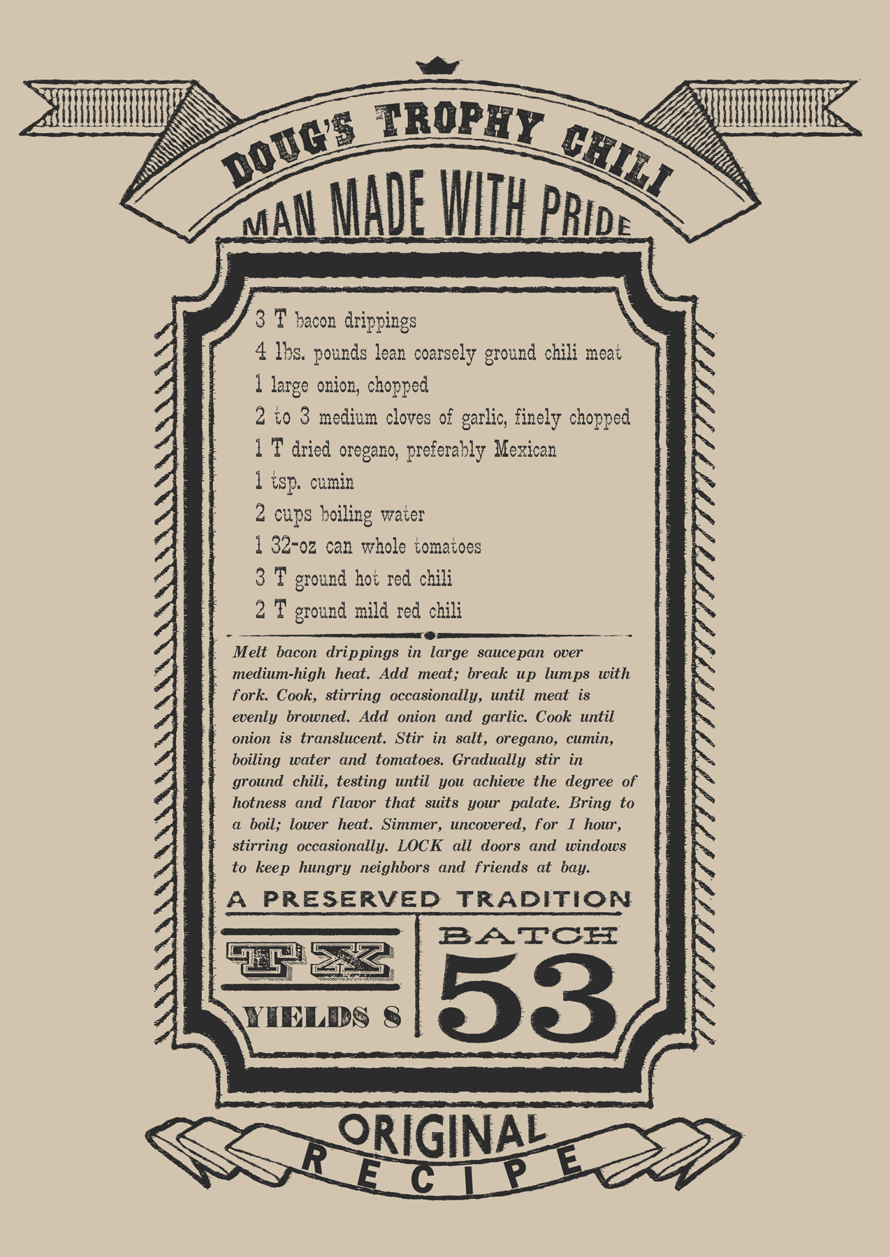 Dad's Chili - Too Tough For Terlingua!