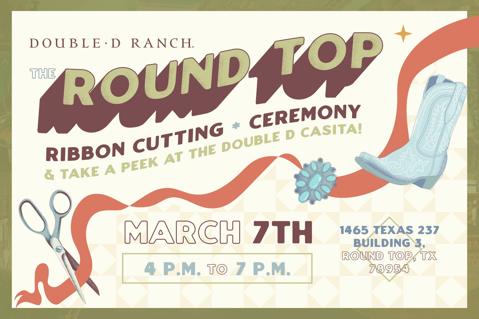 JOIN US FOR THE ROUND TOP RIBBON CUTTING!