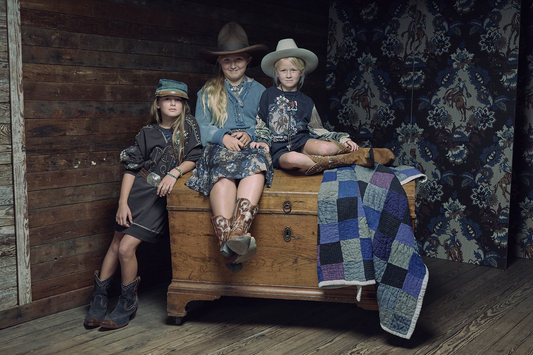 Leeann Wenske's three daughters posed and styled in the Wash House Collection