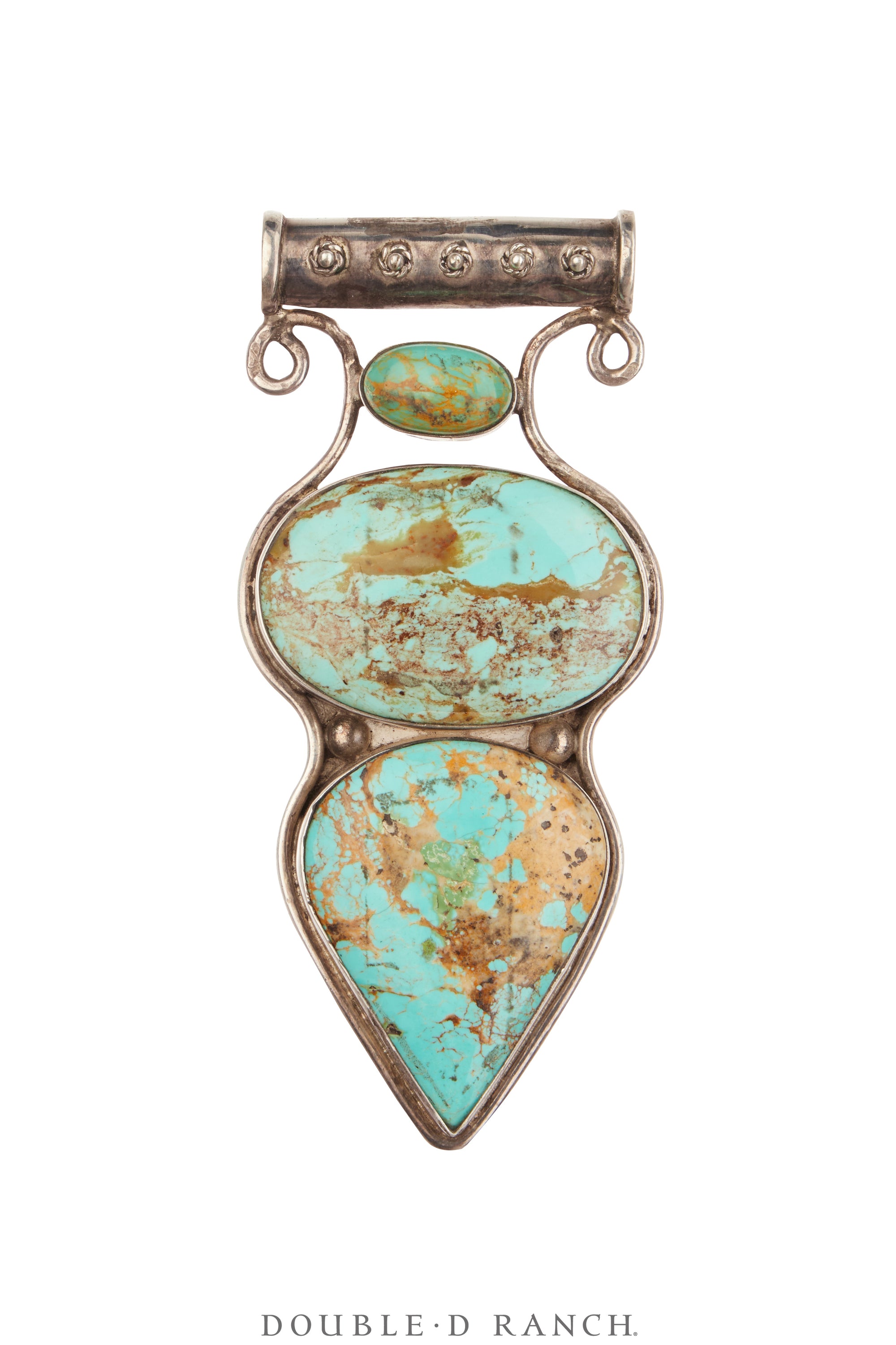 Pendant, Novelty, Turquoise, Sterling Silver, Hallmark, Vintage, 1260