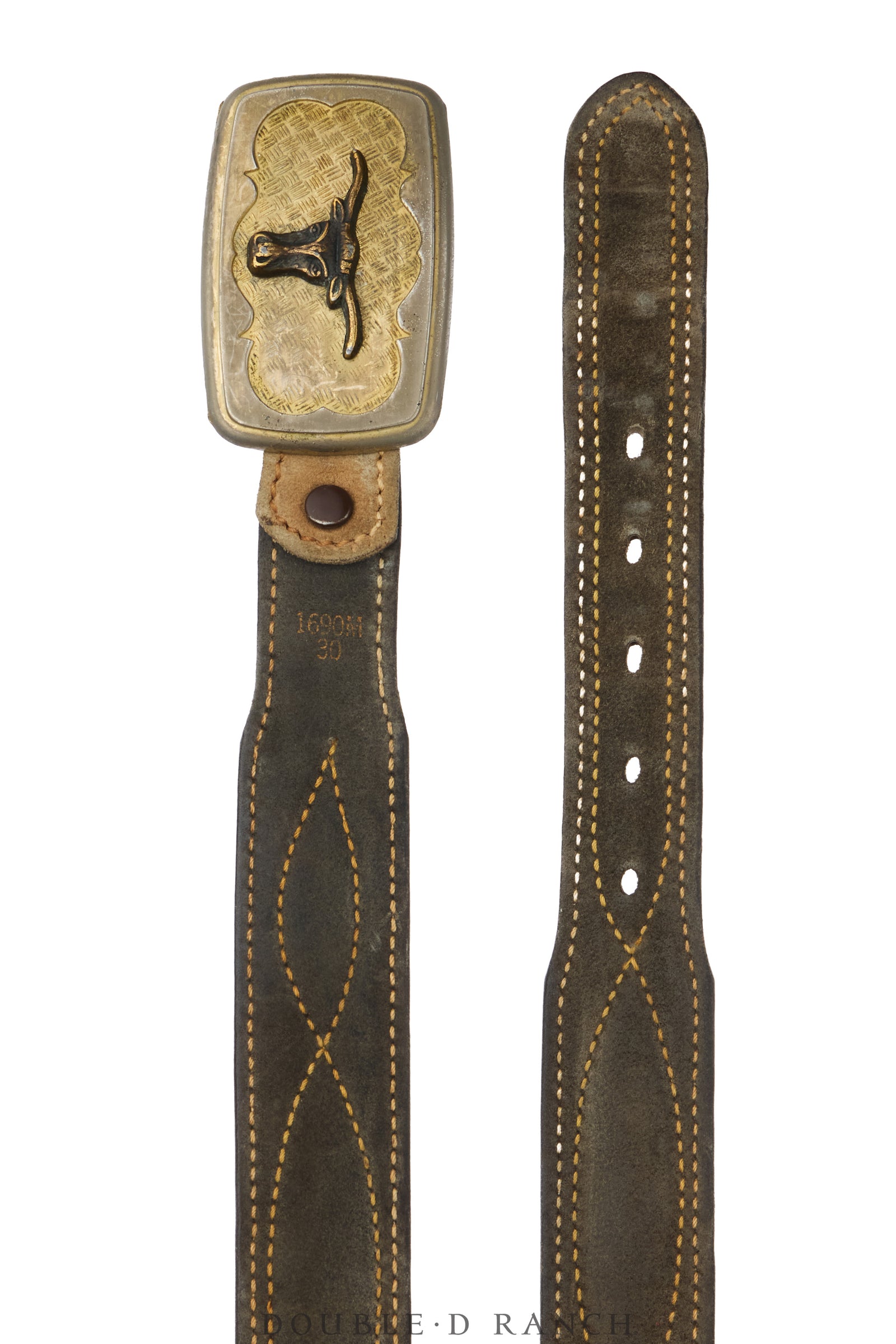 Belt, A Vintage, Buckle Kitsch, Longhorn, Vintage, 1266