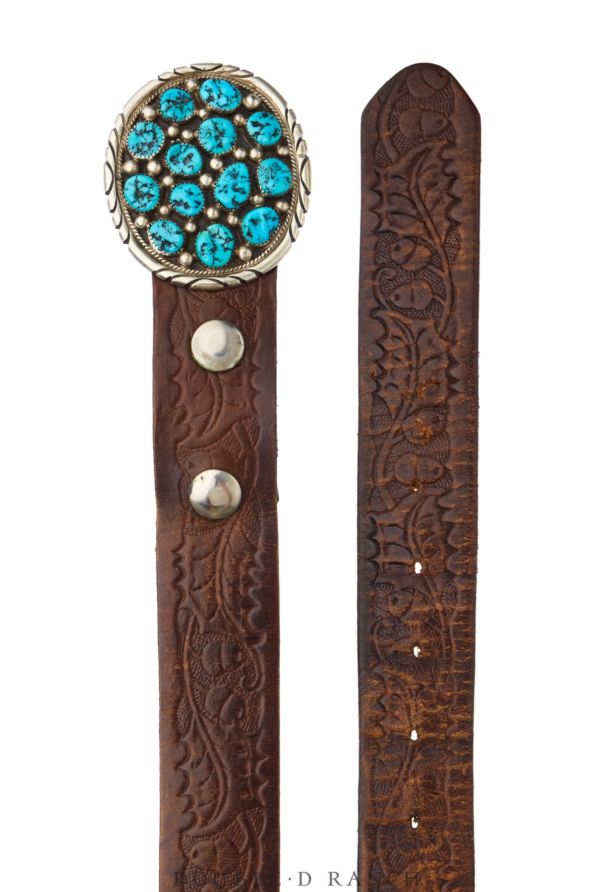 Belt, A Vintage, Buckle, Nugget, Turquoise, Hallmark, Vintage, 1299