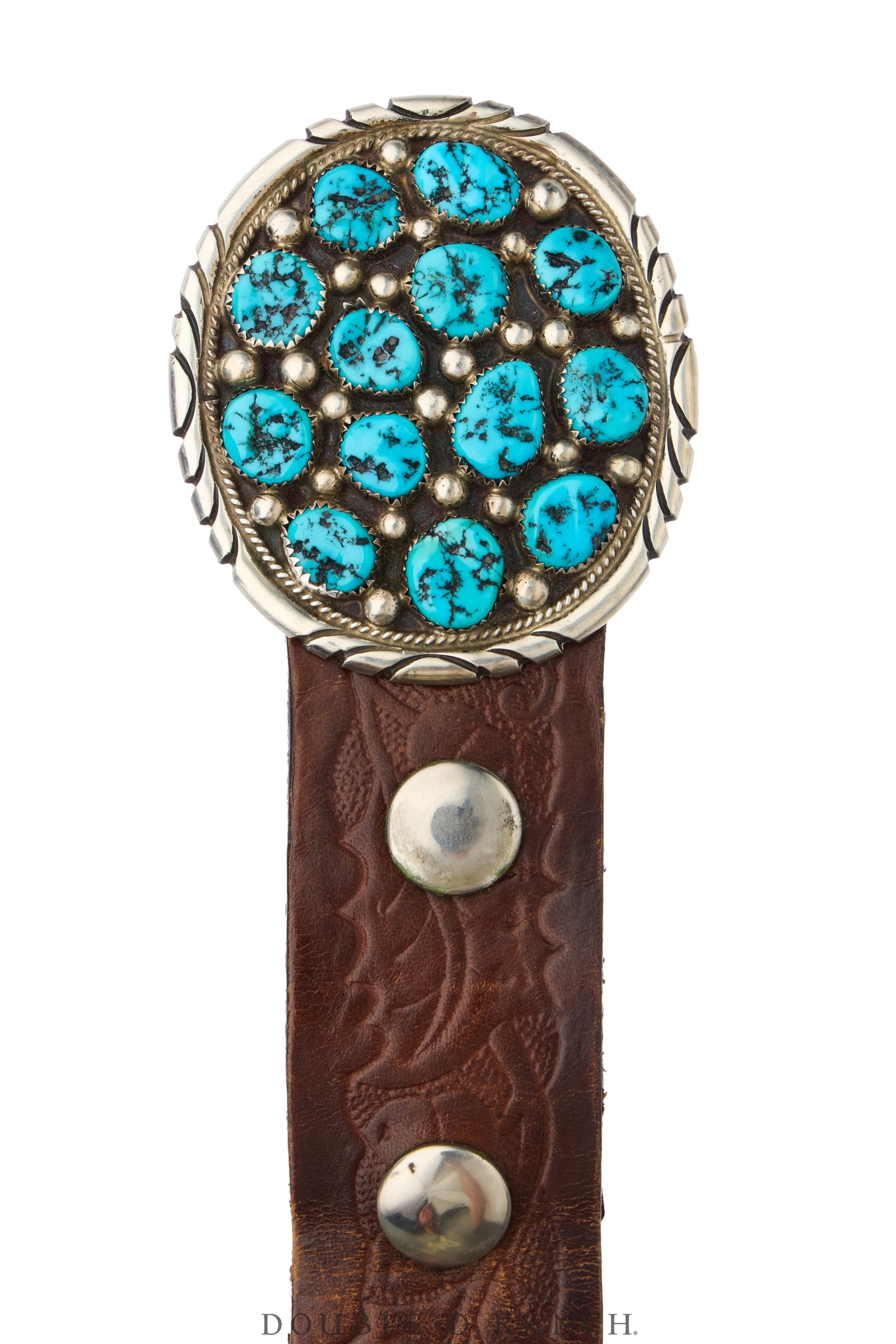 Belt, A Vintage, Buckle, Nugget, Turquoise, Hallmark, Vintage, 1299