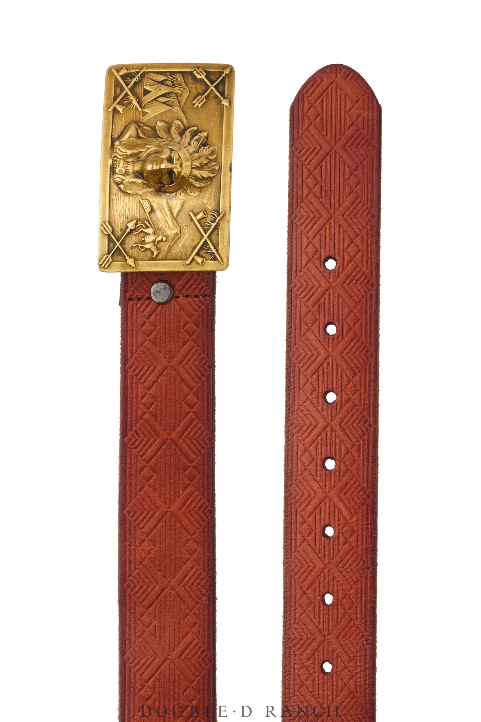 Belt, A Vintage, Buckle, Western, Native Chief, Hallmark, Vintage, 1383