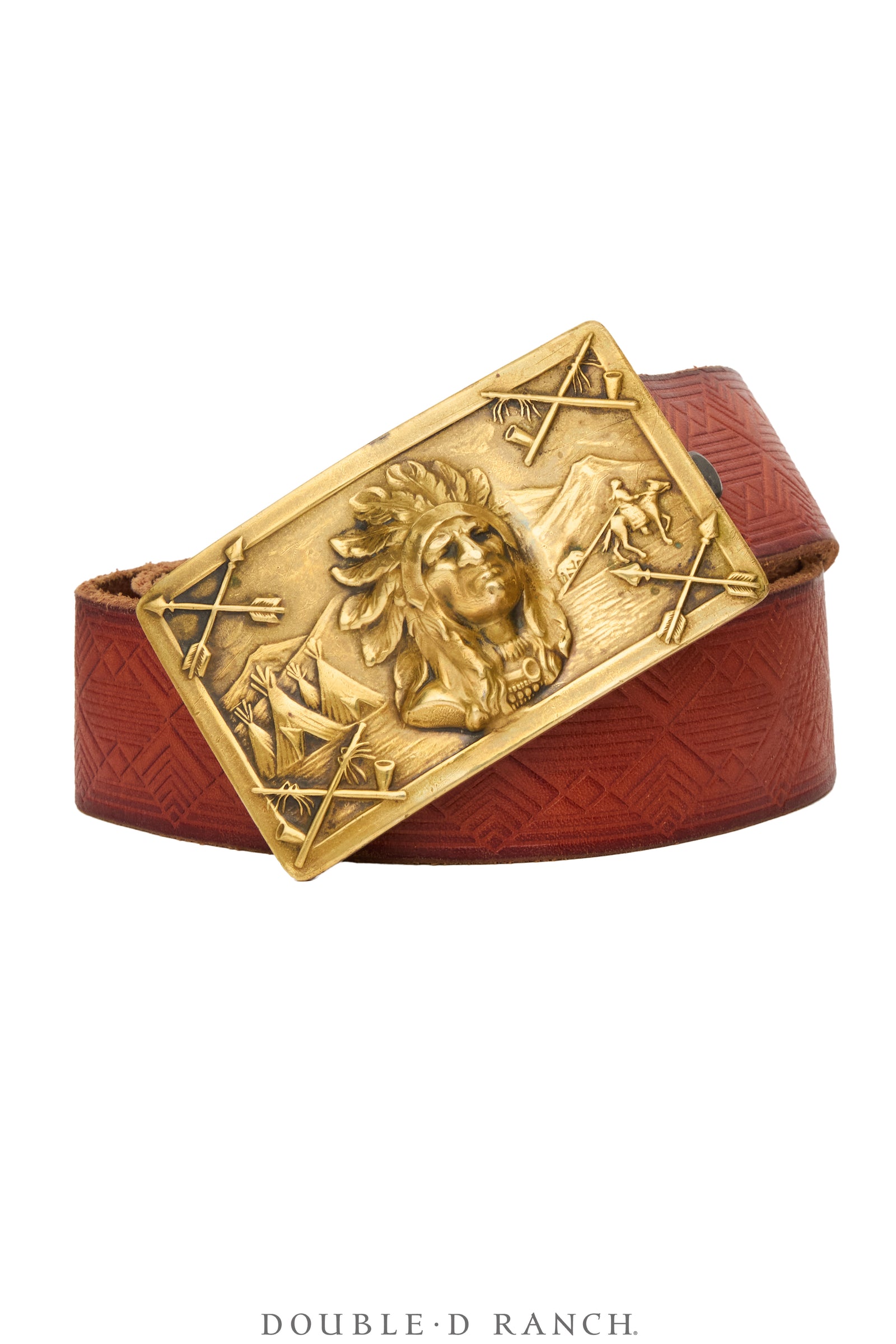 Belt, A Vintage, Buckle, Western, Native Chief, Hallmark, Vintage, 1383