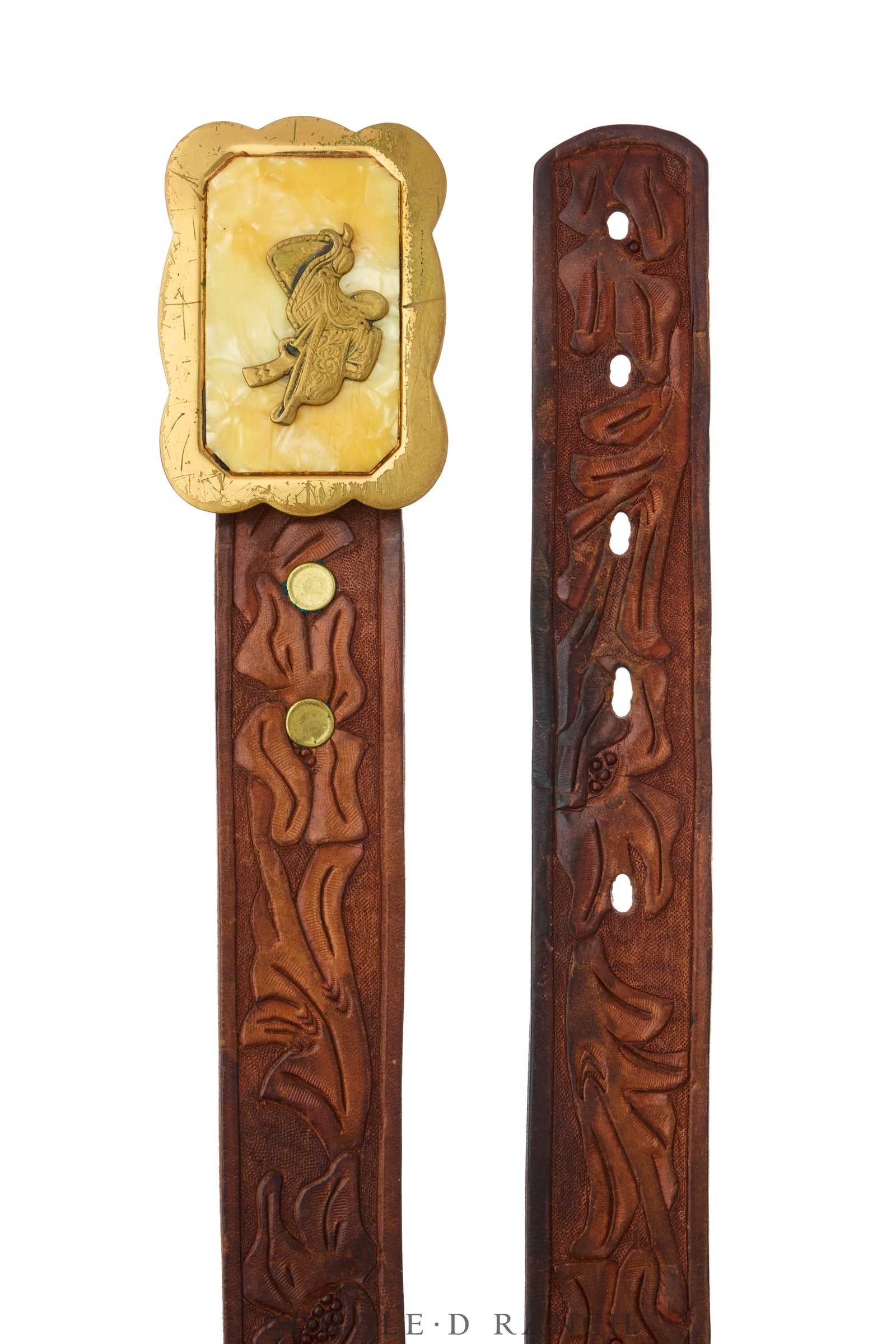 Belt, A Vintage, Buckle Kitsch, Western, Enamel, Saddle, Vintage, 1378