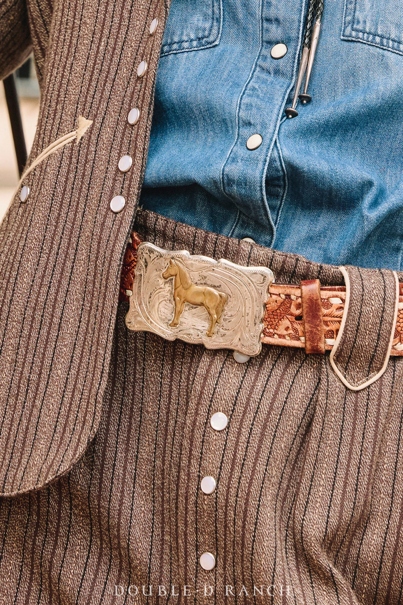 Belt, A Vintage, Buckle, Western, Horse, Hallmark, Vintage, 738