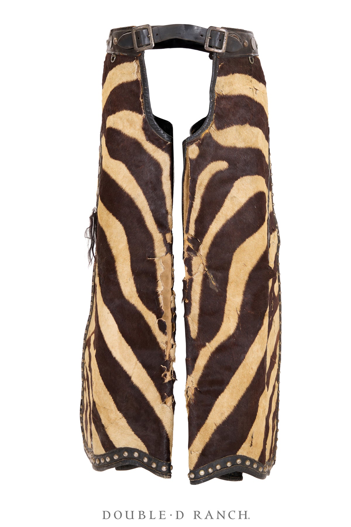 Miscellaneous, Chaps & Matching Vest, Batwing, Zebra Hide, Rare, Vintage, 901