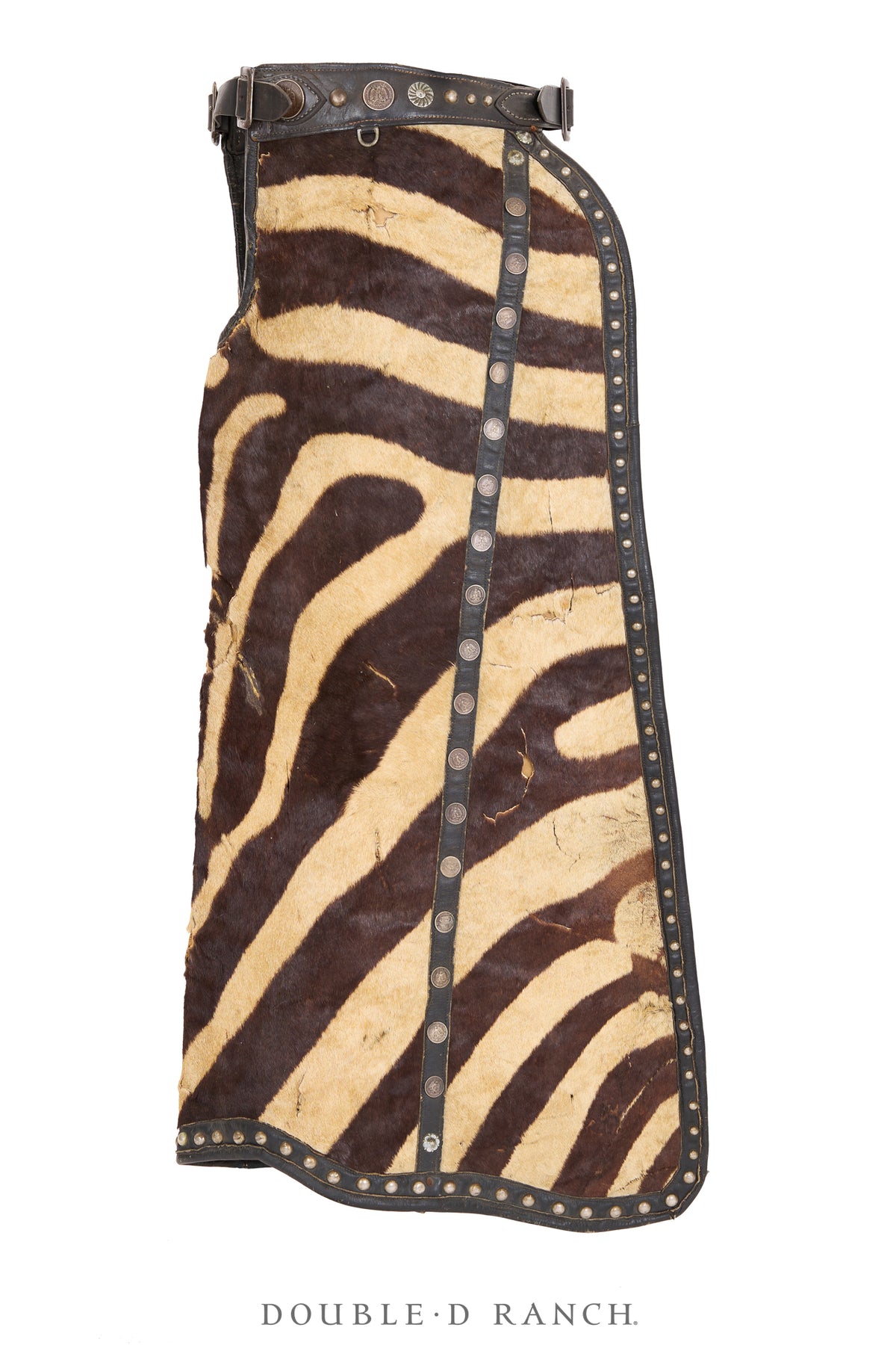 Miscellaneous, Chaps & Matching Vest, Batwing, Zebra Hide, Rare, Vintage, 901