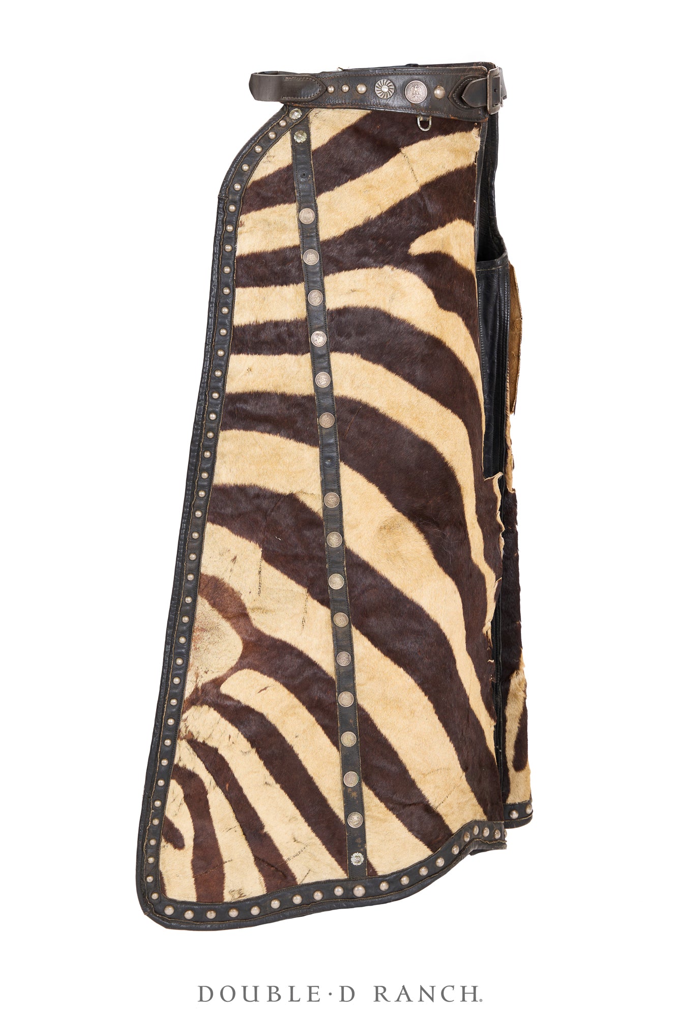 Miscellaneous, Chaps & Matching Vest, Batwing, Zebra Hide, Rare, Vintage, 901