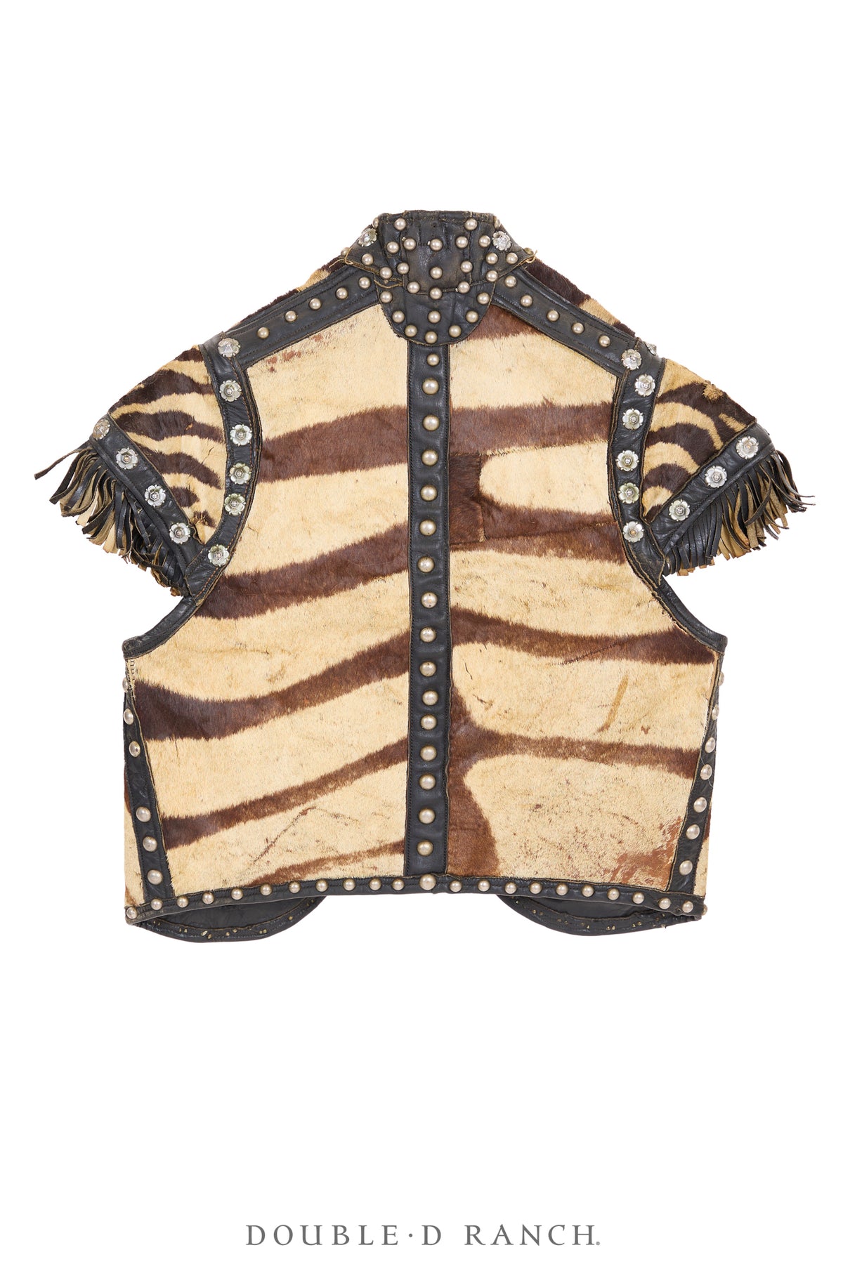 Miscellaneous, Chaps & Matching Vest, Batwing, Zebra Hide, Rare, Vintage, 901