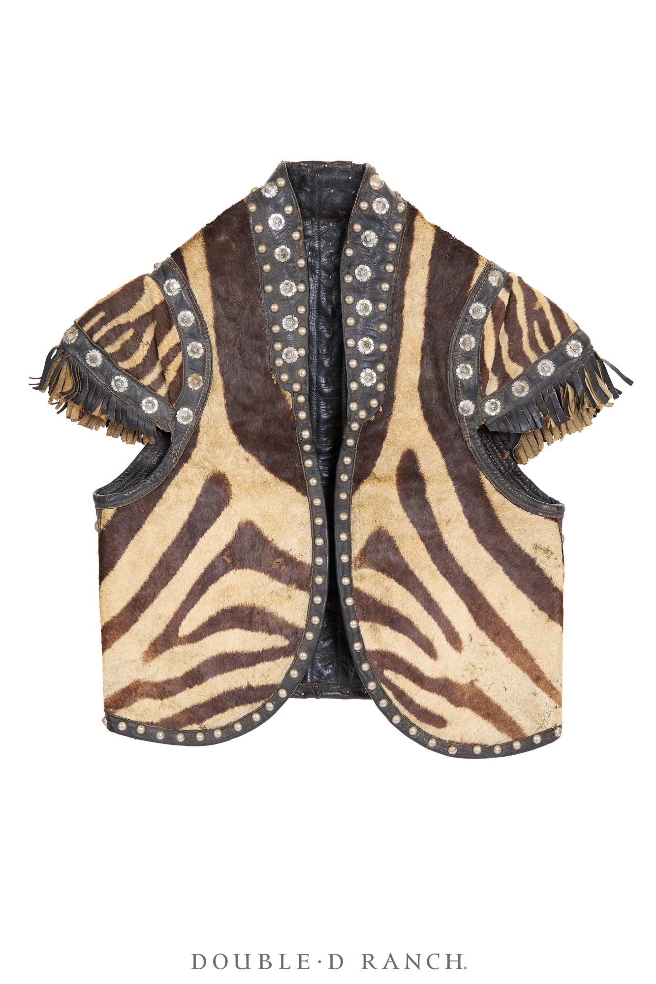 Miscellaneous, Chaps & Matching Vest, Batwing, Zebra Hide, Rare, Vintage, 901