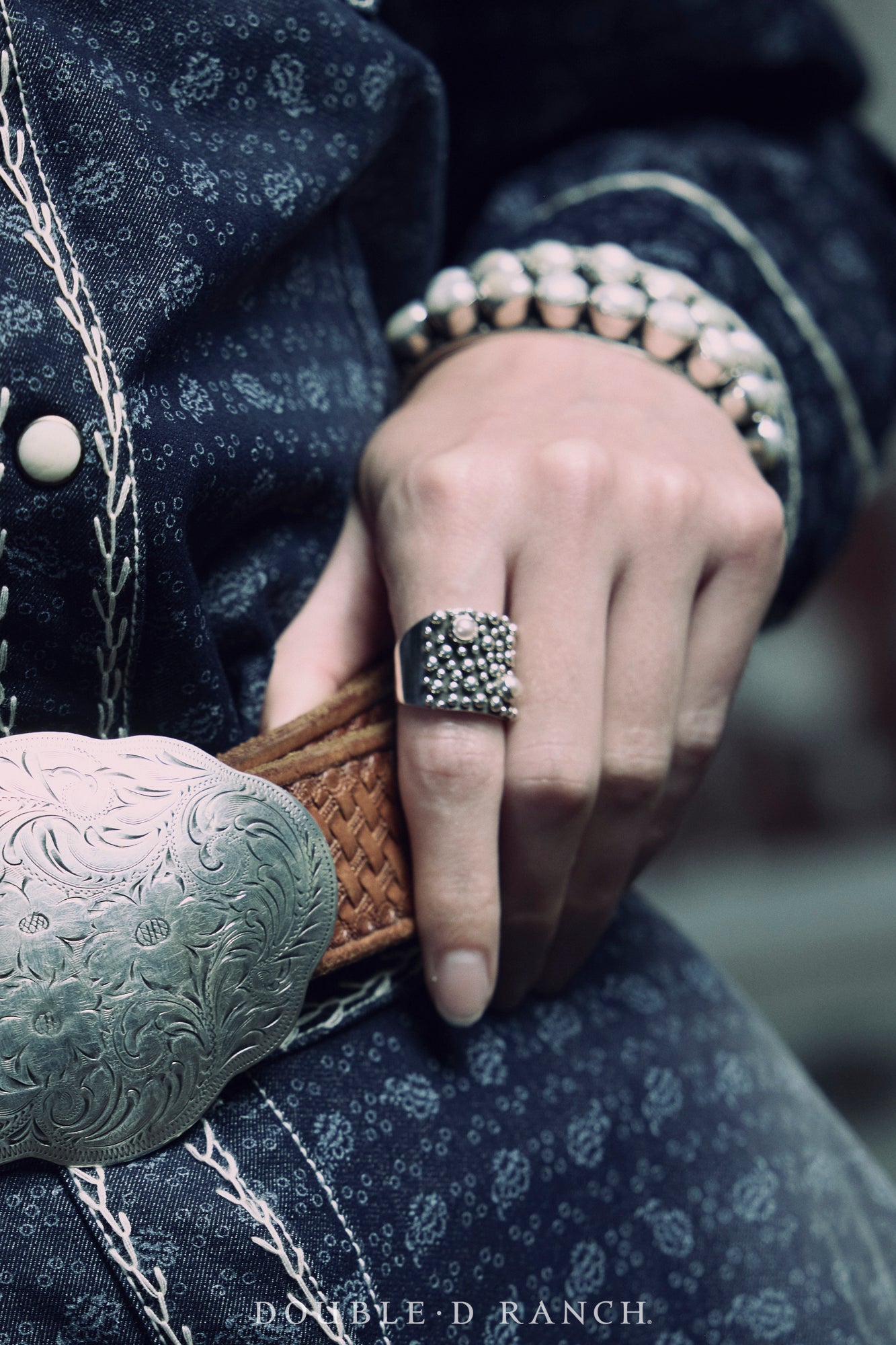 Ring, Blackened Bubble, Freshwater Pearls, Sterling Silver, Hallmark, Contemporary, 1703