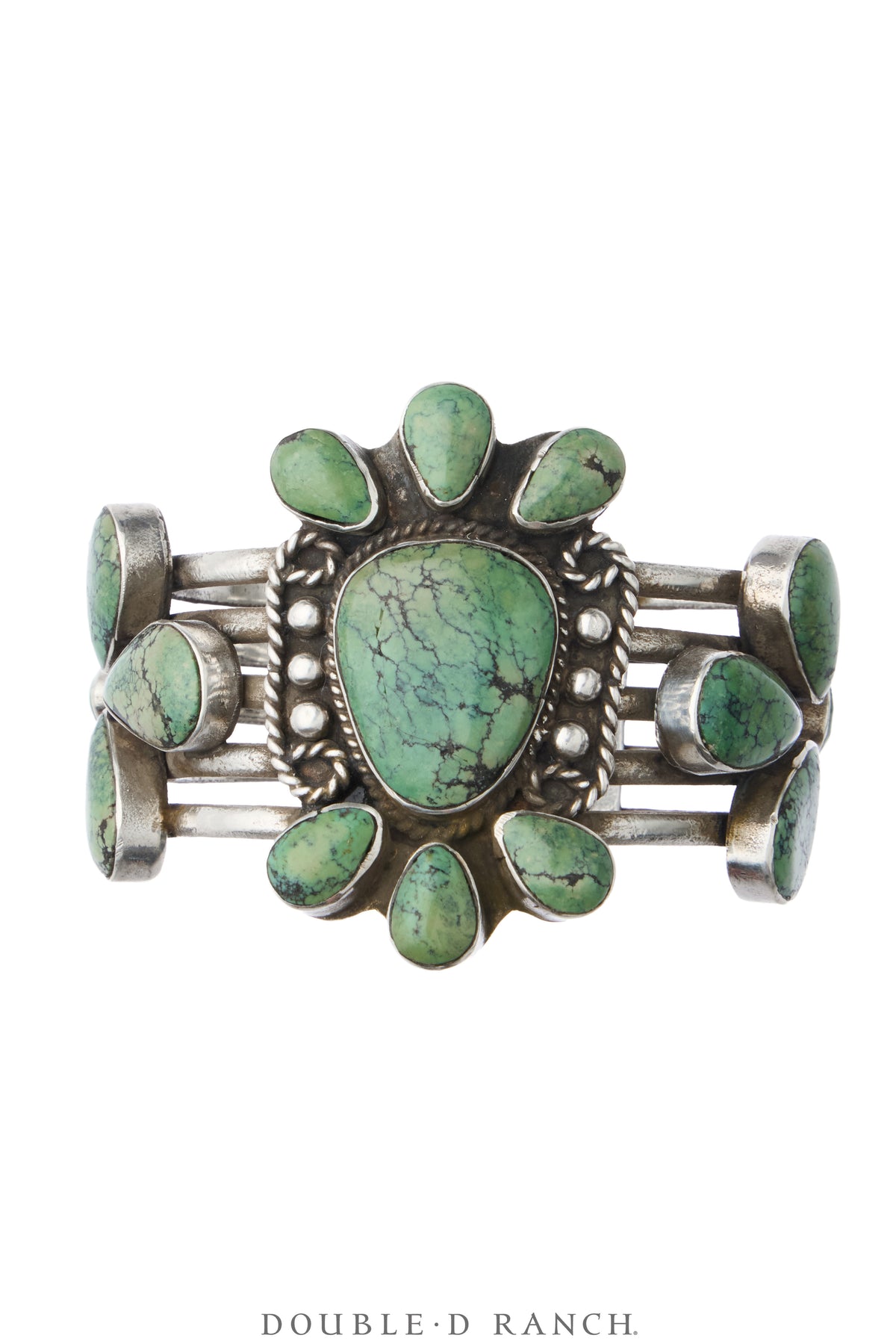 Cuff, Cluster, Turquoise, Heavy Matrix, Hallmark, Vintage, 4447