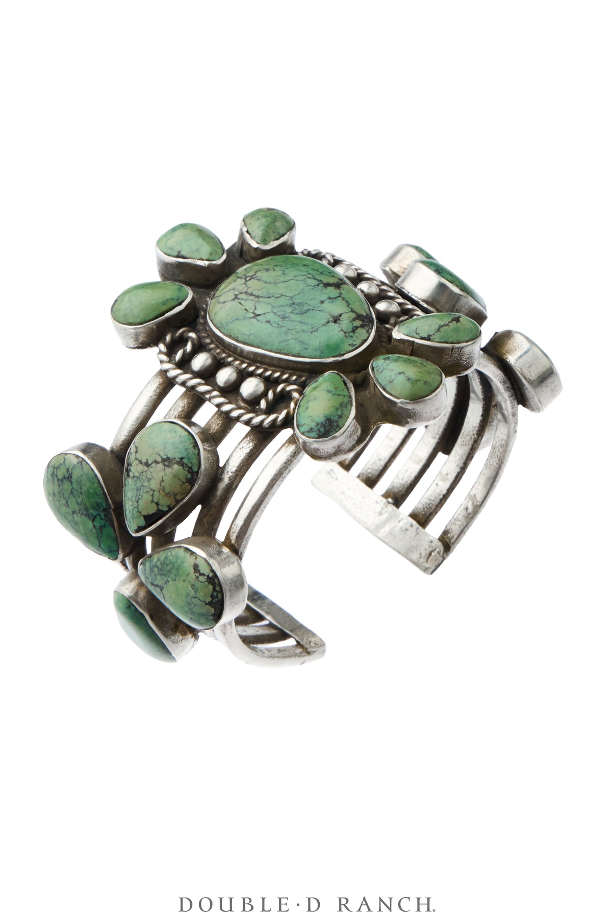 Cuff, Cluster, Turquoise, Heavy Matrix, Hallmark, Vintage, 4447