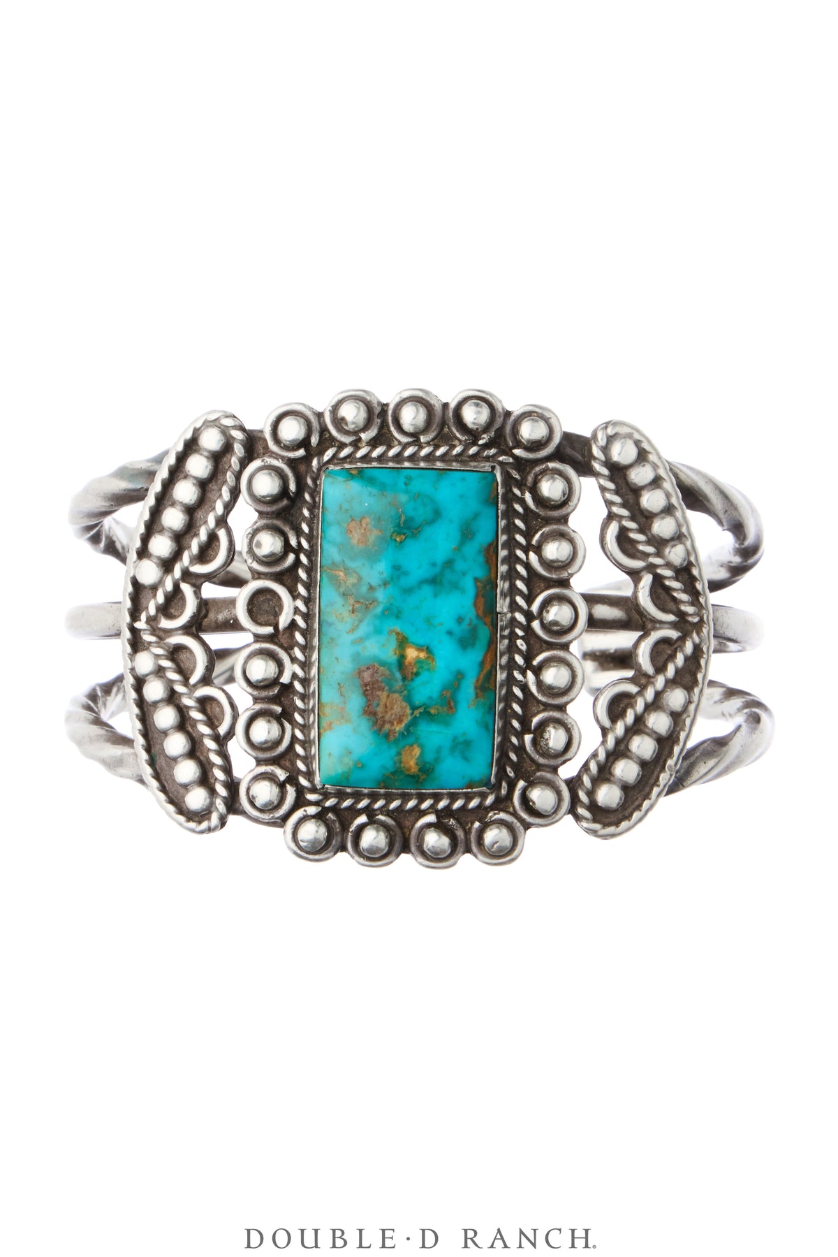 Cuff, Natural Stone, Turquoise With Gold Matrix, Sans Hallmark, Vintage, 4456