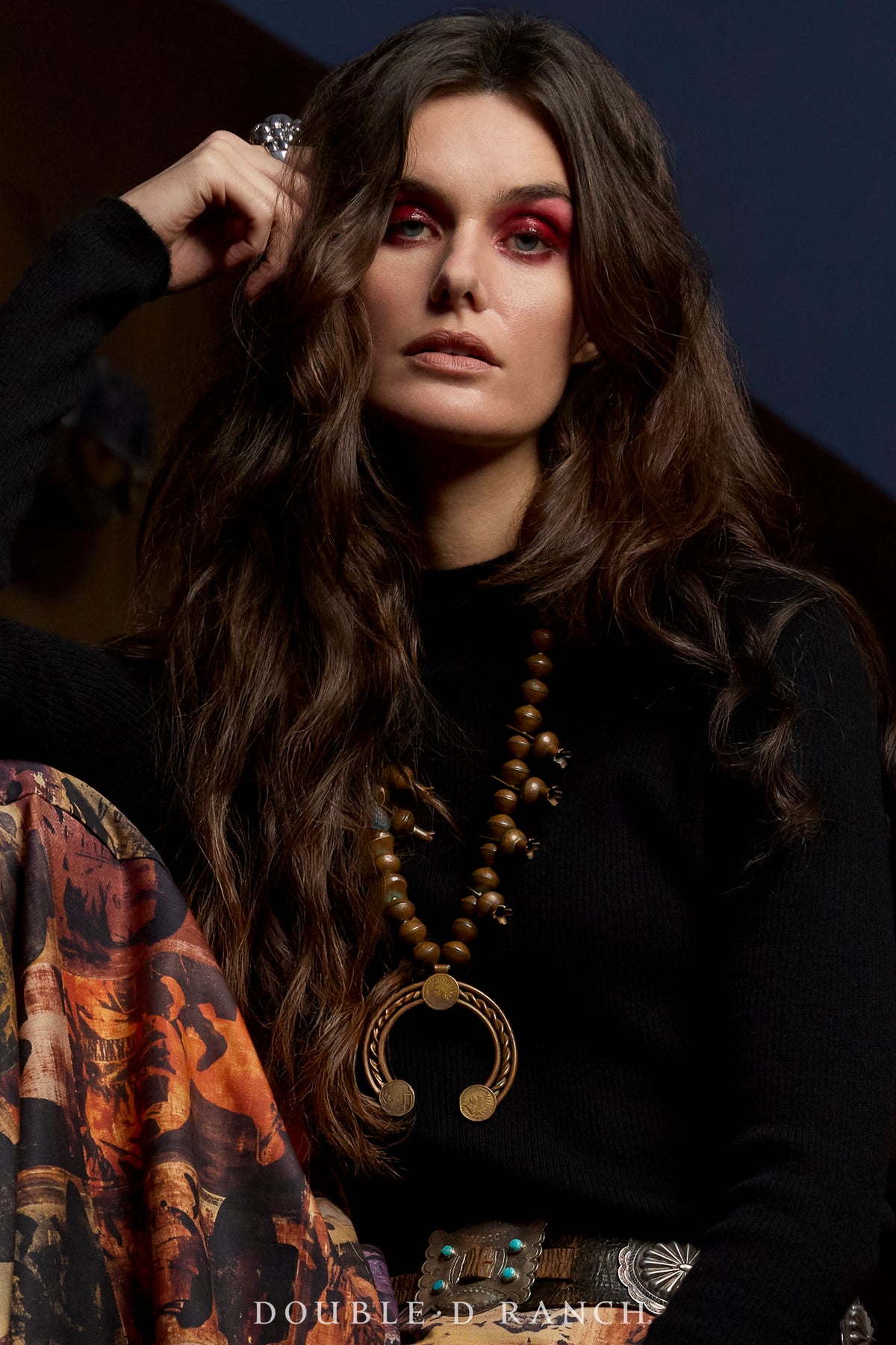 Necklace, Squash Blossom, Copper, Lincoln & Indian Head Pennies, Vintage ‘50s, 3583