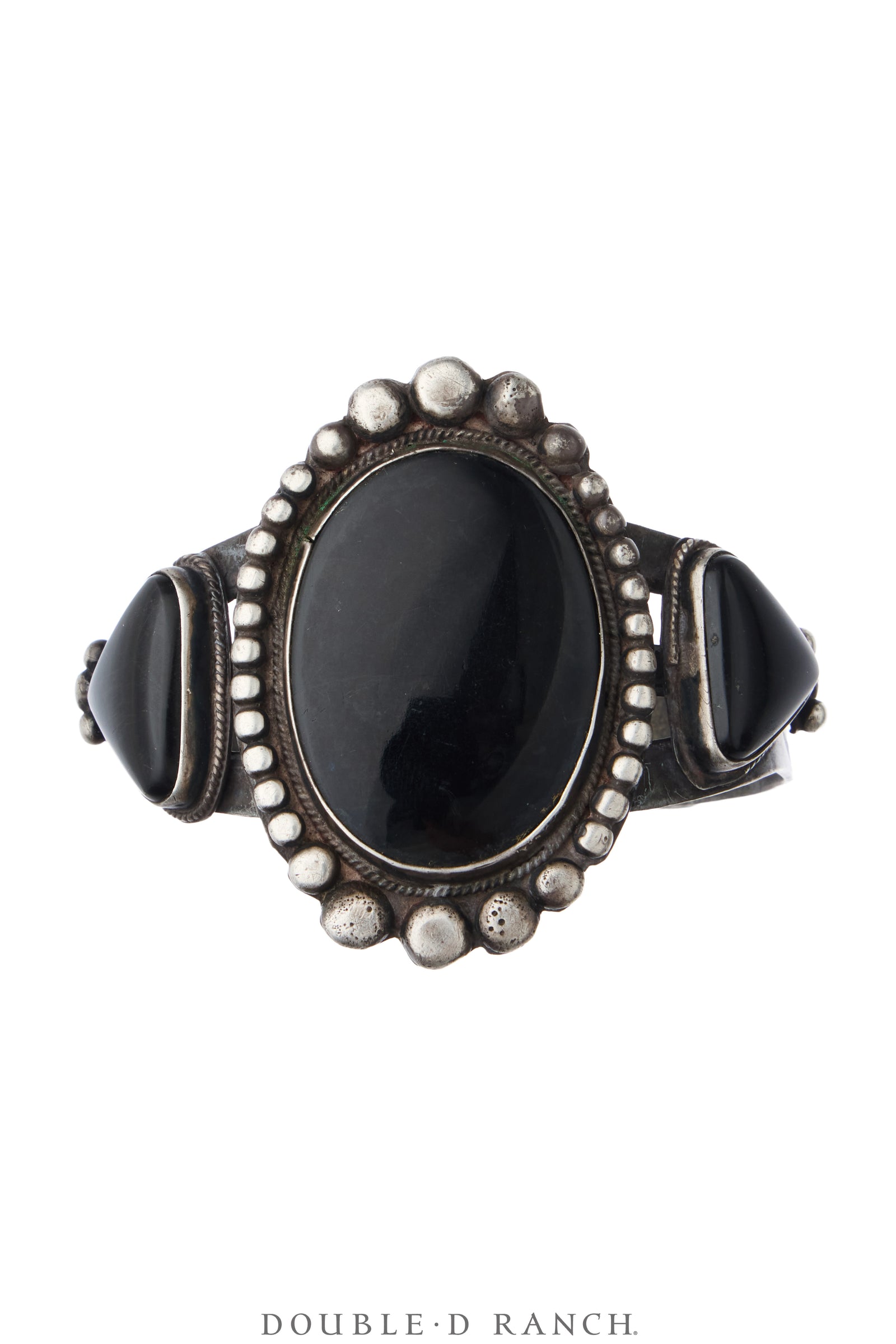 Cuff, Natural Stone, Onyx, Cameo Style, Sans Hallmark, Vintage, 4391