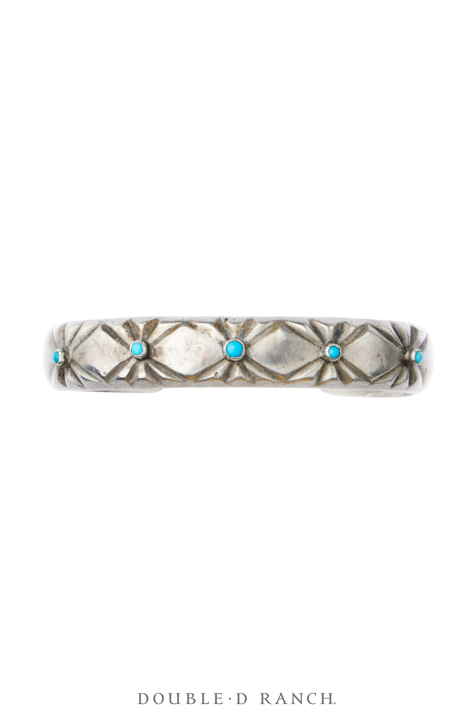 Cuff, Stacker, Turquoise With Sterling Silver, Hallmark, Vintage, 4460