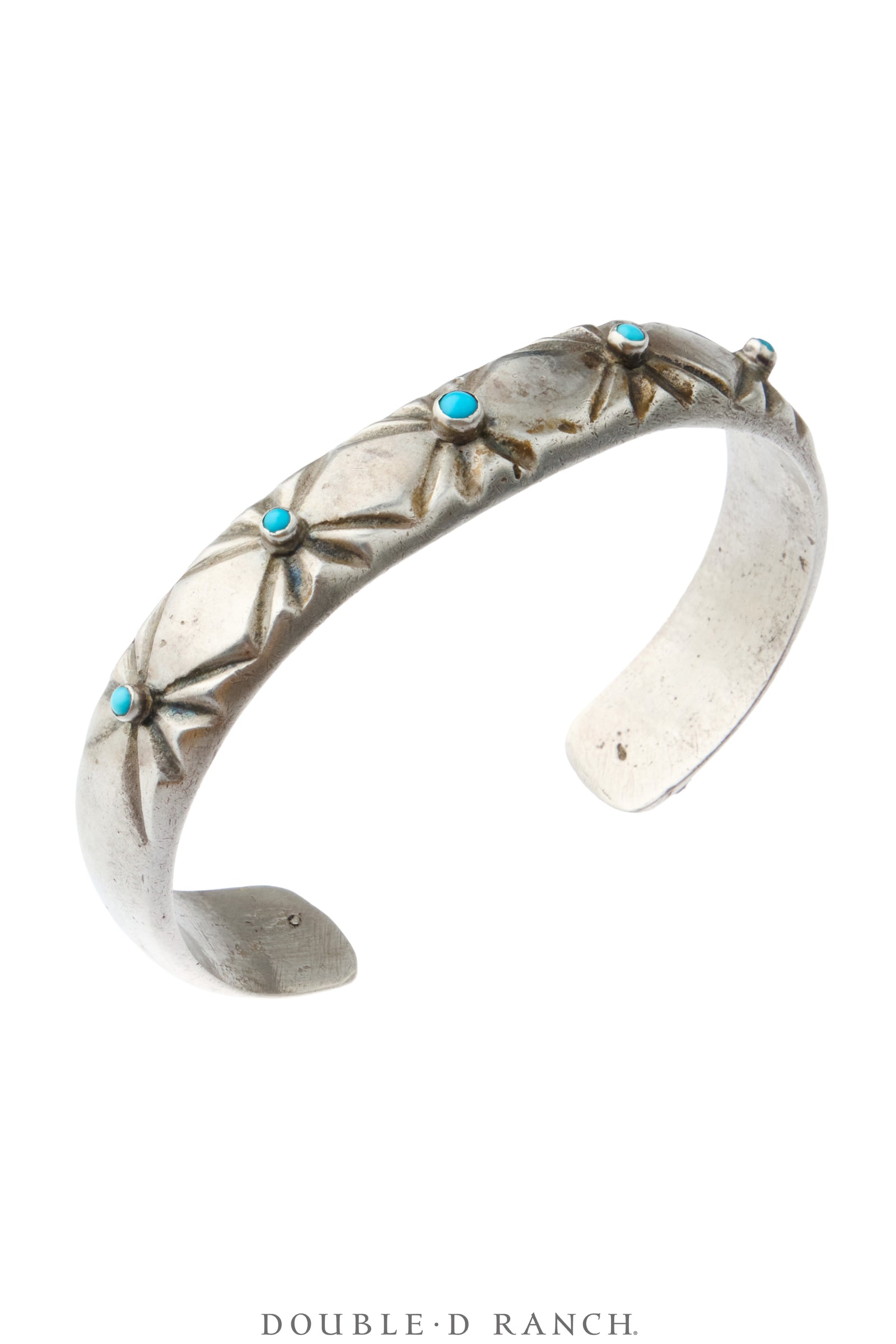 Cuff, Stacker, Turquoise With Sterling Silver, Hallmark, Vintage, 4460