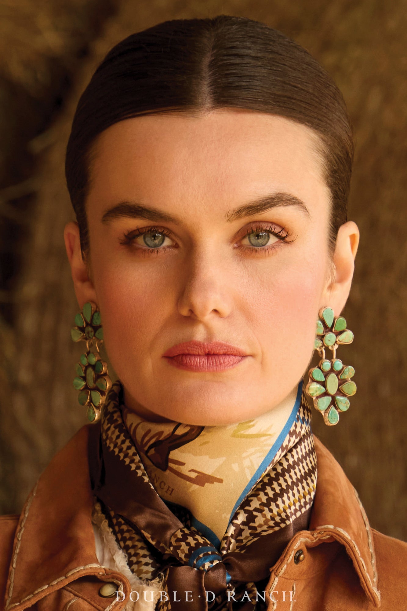 Earrings, Oscar Betz, Triangle, Turquoise, Hallmark, 512T1