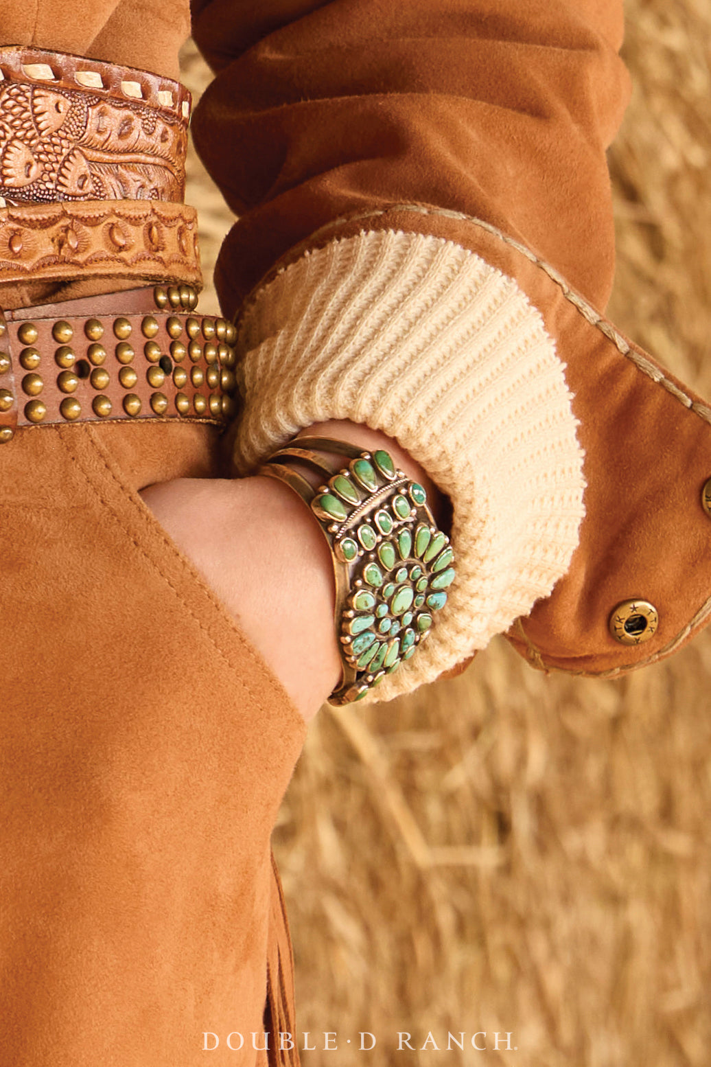 Cuff, Cluster, Turquoise, Vintage ‘50s, 3595
