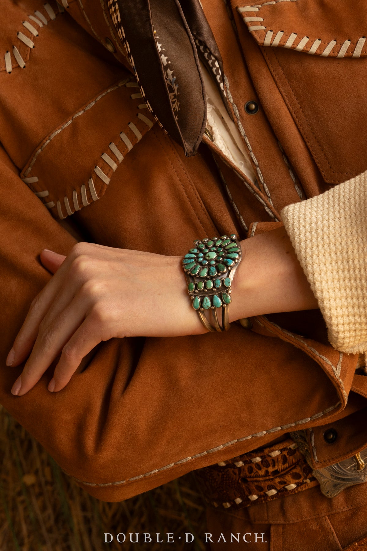 Cuff, Cluster, Turquoise, Vintage ‘50s, 3595