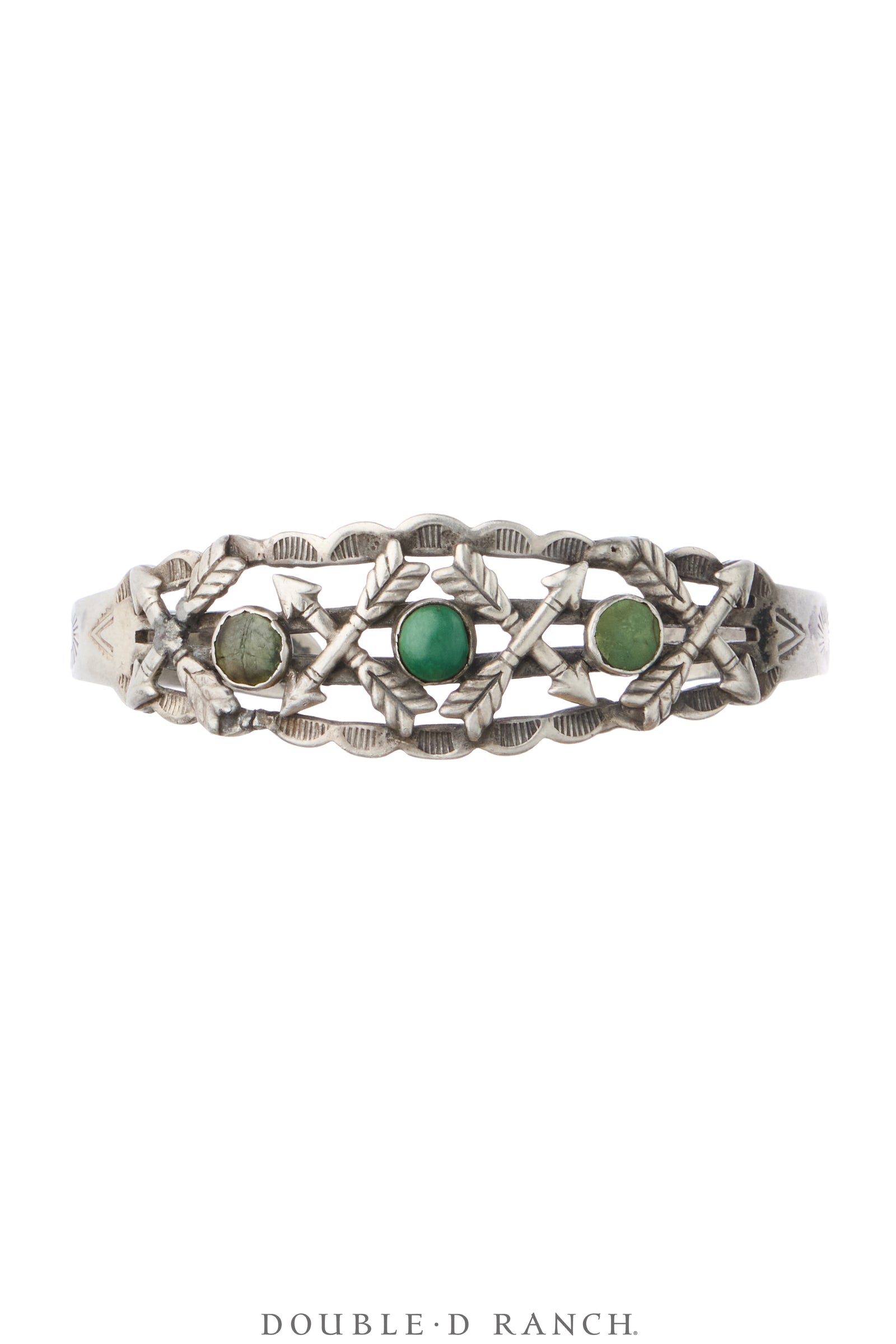 Cuff, Fred Harvey Railroad Era, Turquoise, Crossed Arrows, Maisels Trading Post, Vintage, 4449
