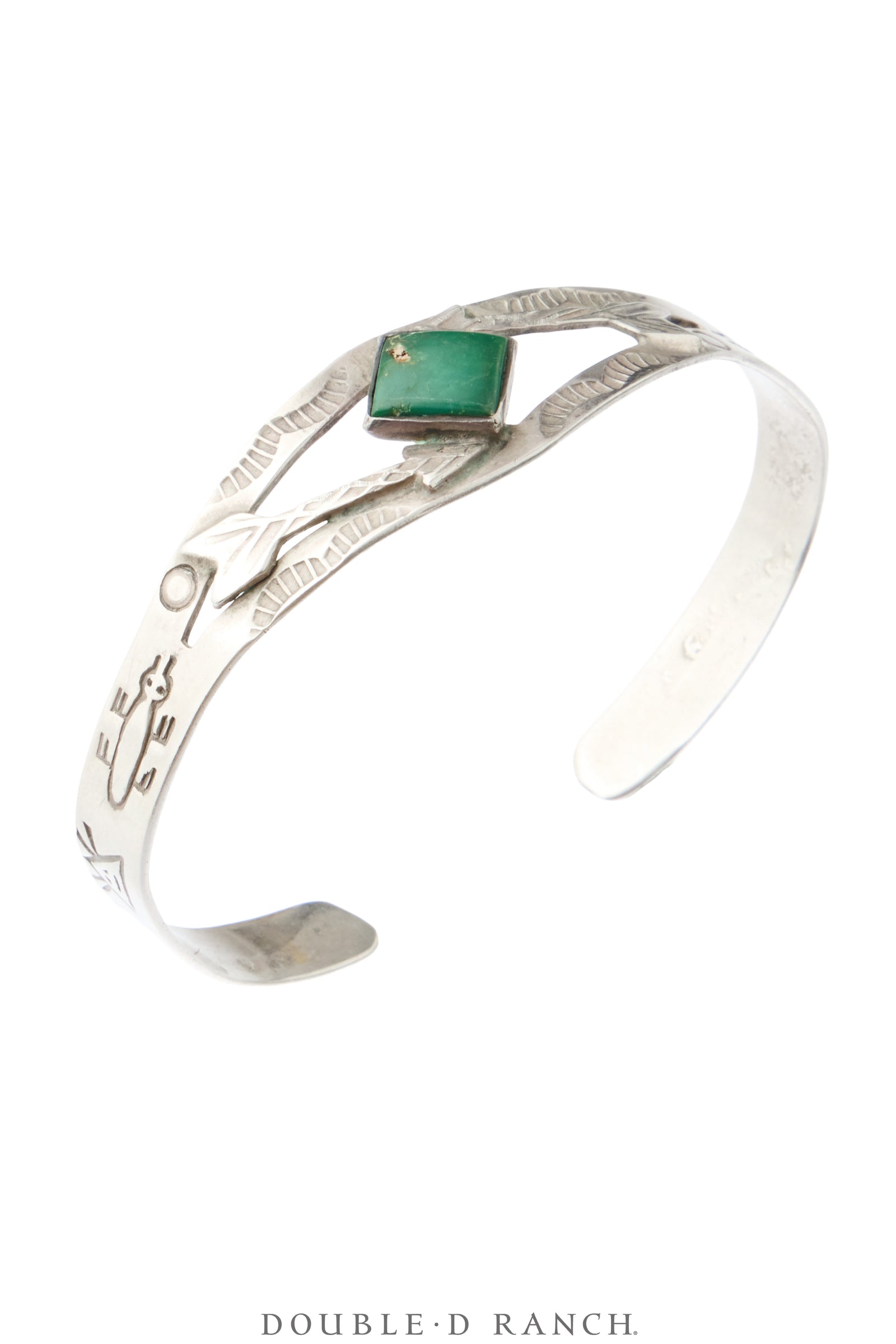 Cuff, Fred Harvey Railroad Era, Turquoise, Arrows, Vintage ‘40s, 4382