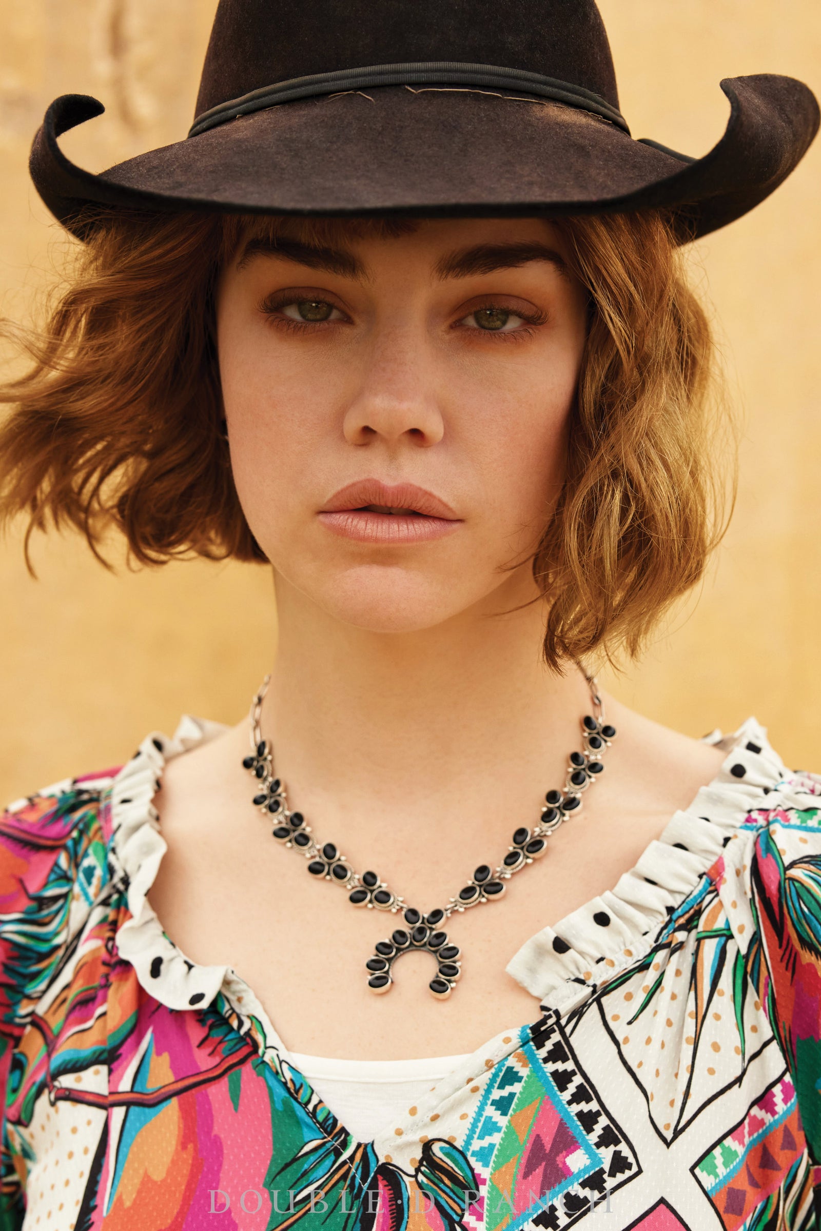 Necklace, Federico, Squash Blossom, Onyx, Mini, Hallmark, Contemporary, 1929