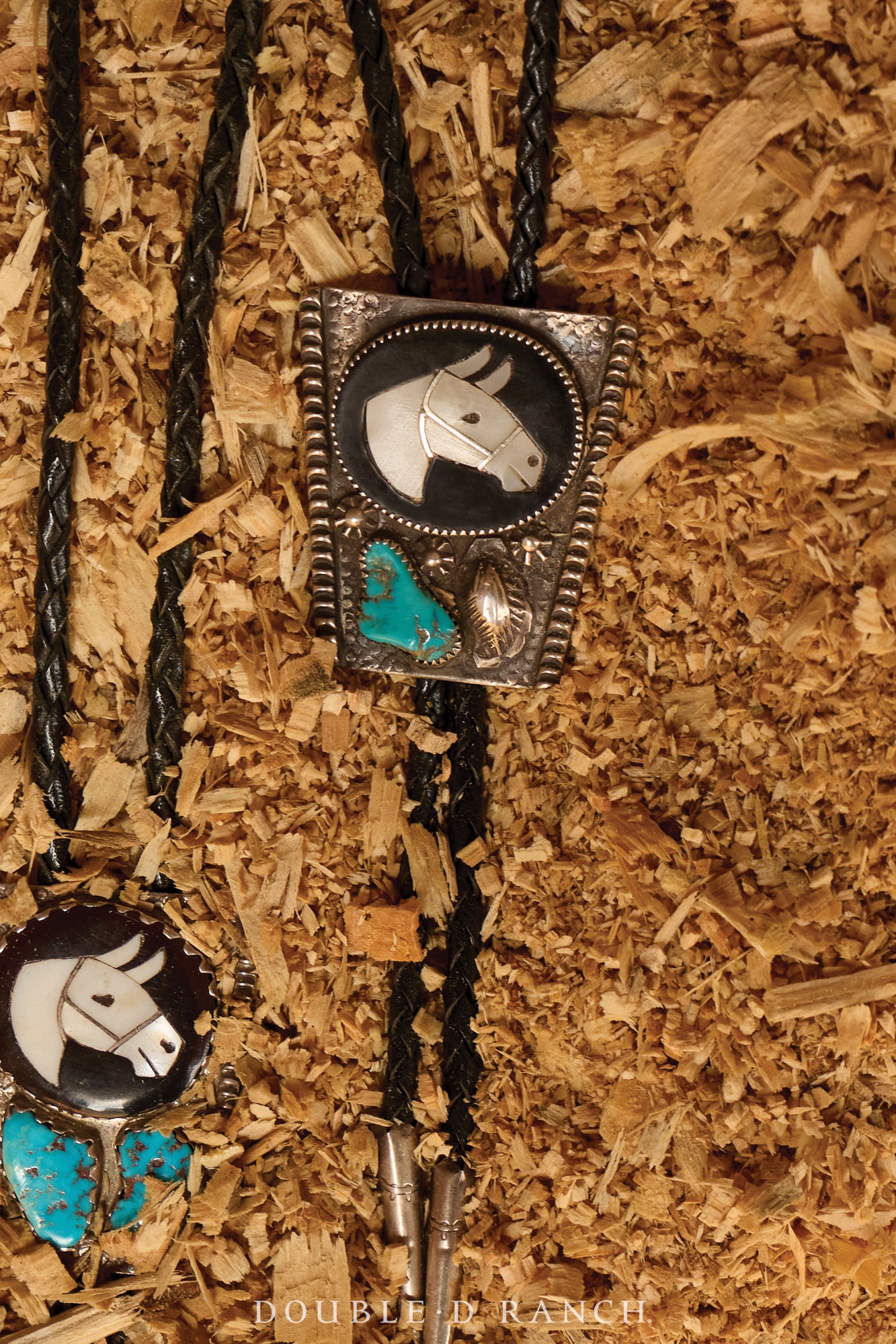 Bolo, Inlay, Horse Profile, Turquoise, Simplicio, Vintage ‘50s, 3220