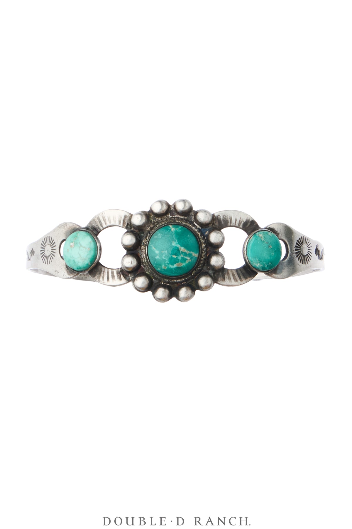 Cuff, Fred Harvey Railroad Era, Turquoise, Vintage ‘40s, 4452