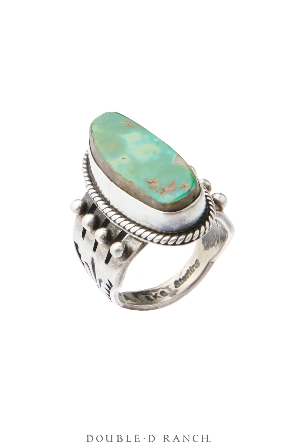 Ring, Natural Stone, Turquoise, Royston Mine, Hallmark, Vintage, 2189