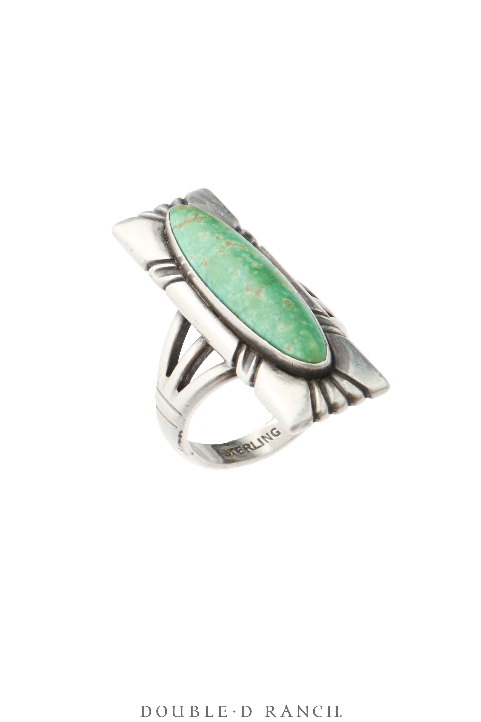 指輪・リング Vintage Fred Harvey Style Ring Ring, Fred Harvey Railroad Era, Shield, Turquoise, Hallmark, Vintage '