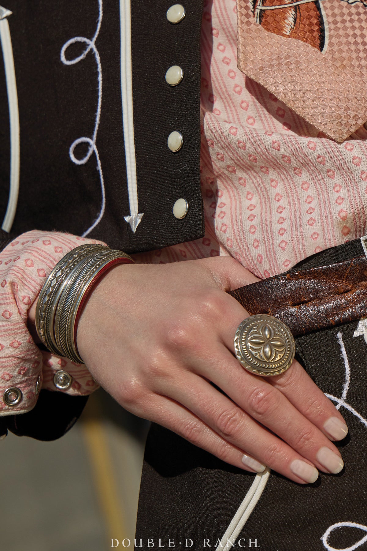 Cuff, Sterling Silver, Leather Lined, Artisan, Contemporary, 3080