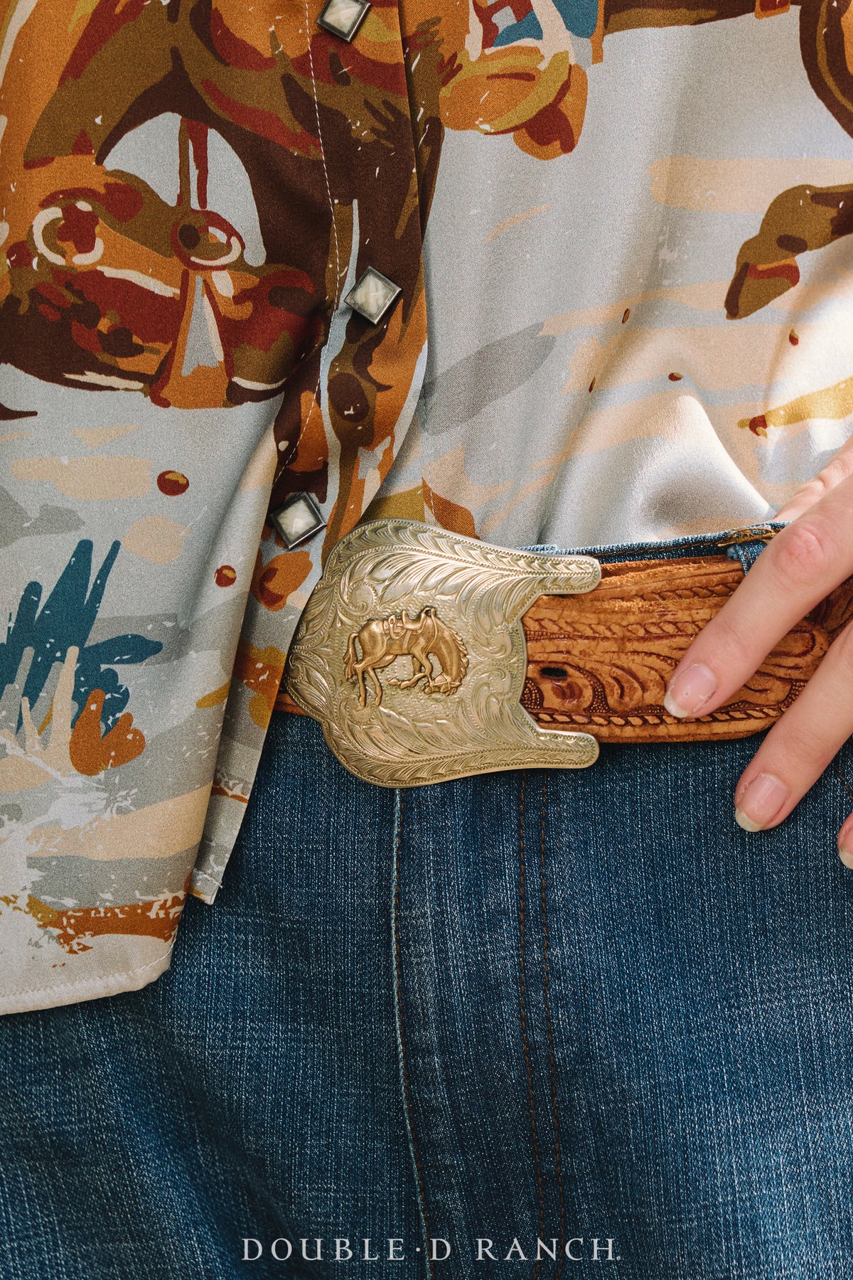 Belt, A Vintage, Buckle, Kitsch, Western, Ranger, Bucking Bronc, Vintage, 885