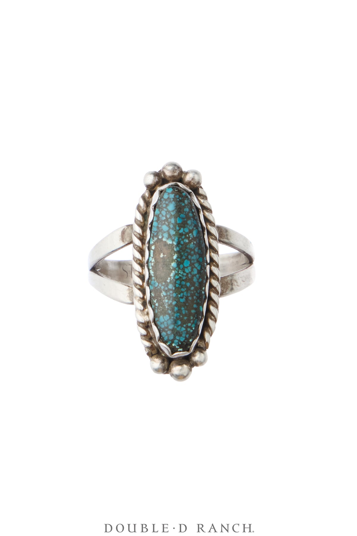 Ring, Natural Stone, Turquoise, Spiderweb, Hallmark, Vintage, 2191