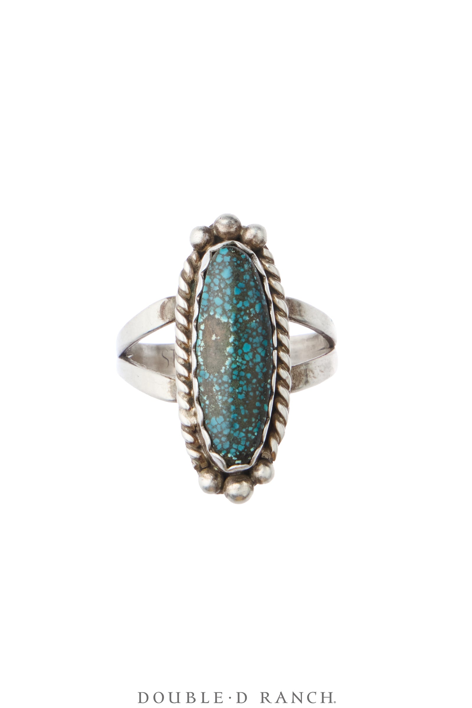 Ring, Natural Stone, Turquoise, Spiderweb, Hallmark, Vintage, 2191