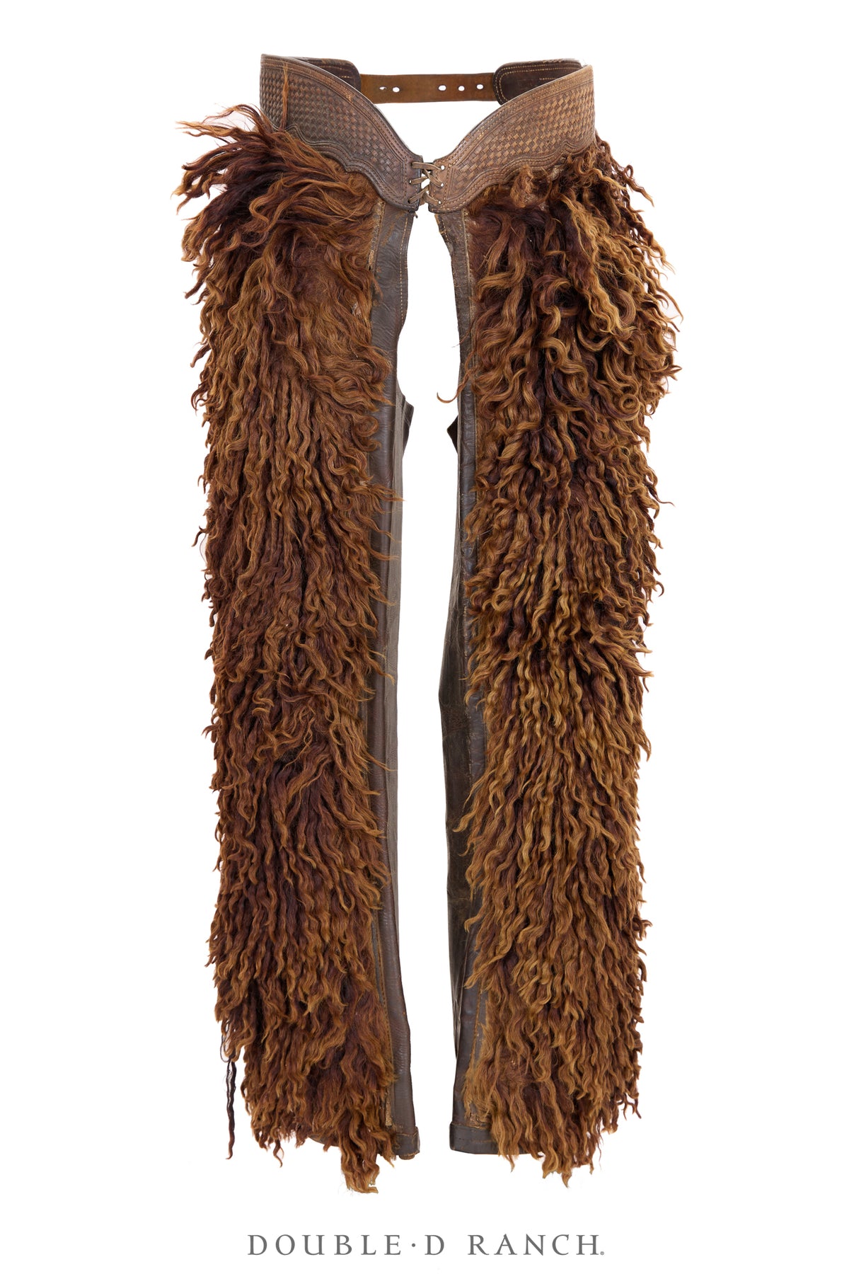 Miscellaneous, Chaps, woolies, Carmel Angora, Handtooled Leather, John Clark Saddlery, Oregon, Vintage, 642