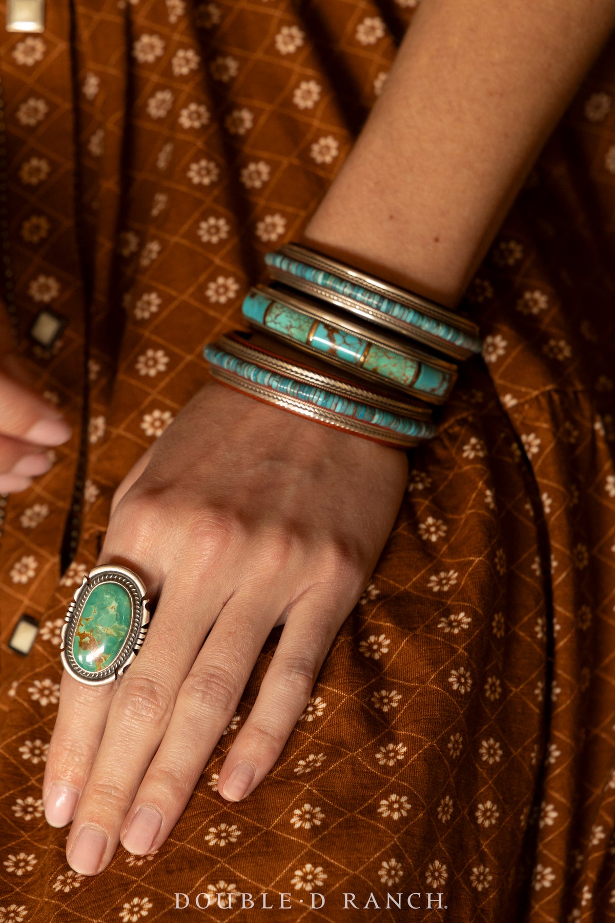 Cuff, Inlay, Turquoise, Leather Lined, Artisan, Charlie Favour, Contemporary, 4094