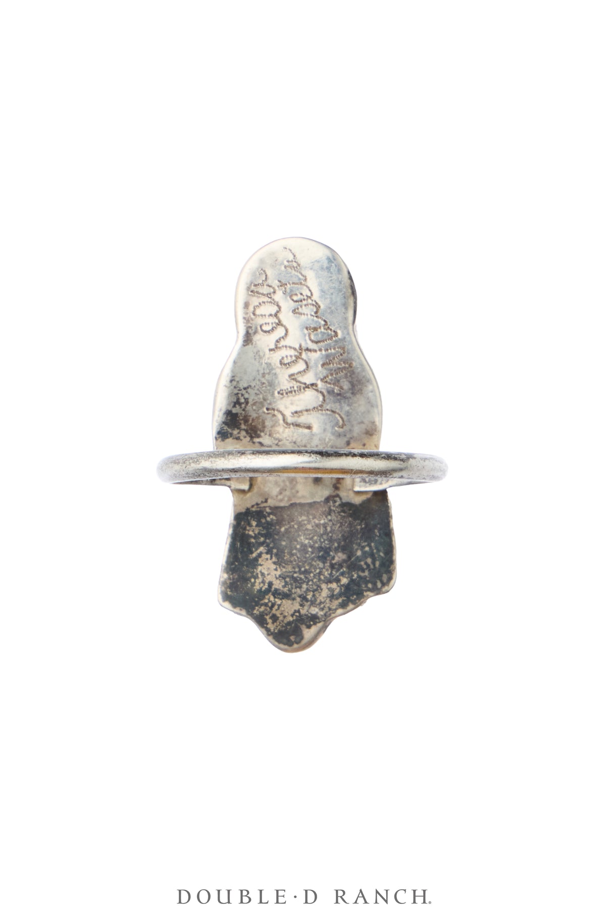 Ring, Inlay, Mother of Pearl &amp; Other Southwest Stones, Zuni Corn Maiden, Hallmark, Vintage, 2187